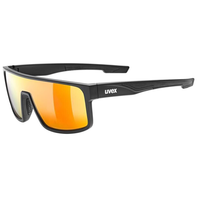 Uvex LGL 51 Sunglasses Matt Black / Red