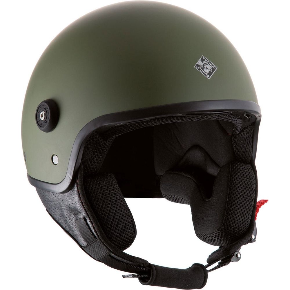 Tucano Urbano EL'Jettin Demi-Jet Open Face Helmet Matt Airborne Green - FREE UK Shipping, FREE 365 Day Returns | Moto Central