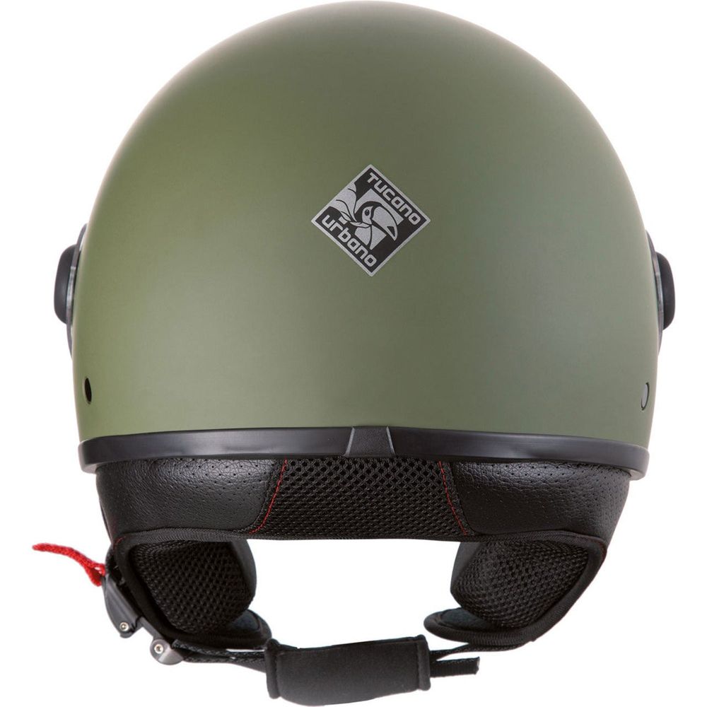 Tucano Urbano EL'Jettin Demi-Jet Open Face Helmet Matt Airborne Green - FREE UK Shipping, FREE 365 Day Returns | Moto Central