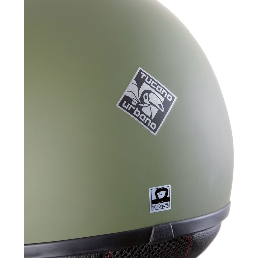 Tucano Urbano EL'Jettin Demi-Jet Open Face Helmet Matt Airborne Green - FREE UK Shipping, FREE 365 Day Returns | Moto Central