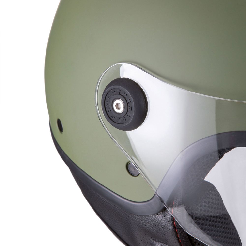 Tucano Urbano EL'Jettin Demi-Jet Open Face Helmet Matt Airborne Green - FREE UK Shipping, FREE 365 Day Returns | Moto Central