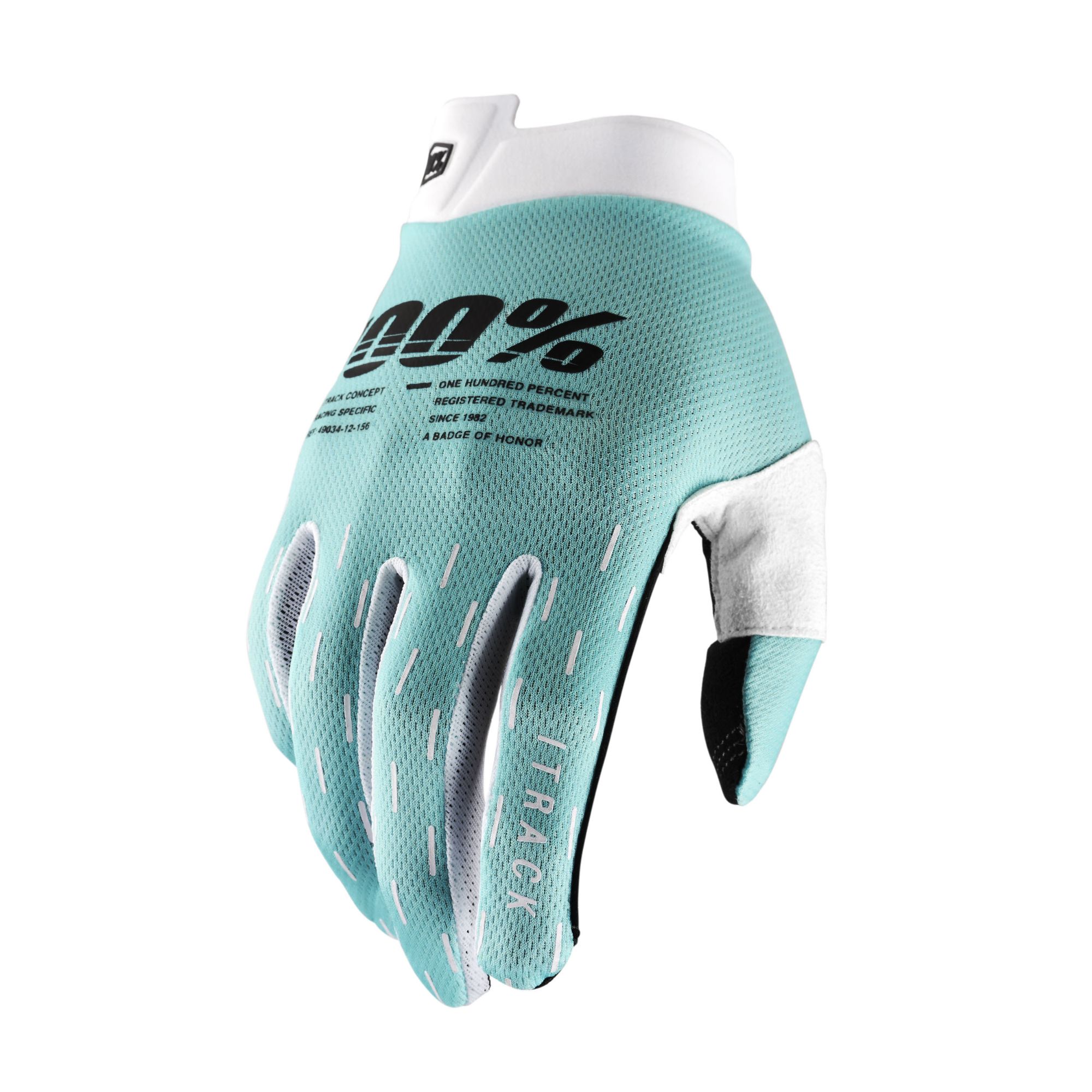 100% iTrack Gloves Aqua - FREE UK Shipping, FREE 365 Day Returns | Moto Central