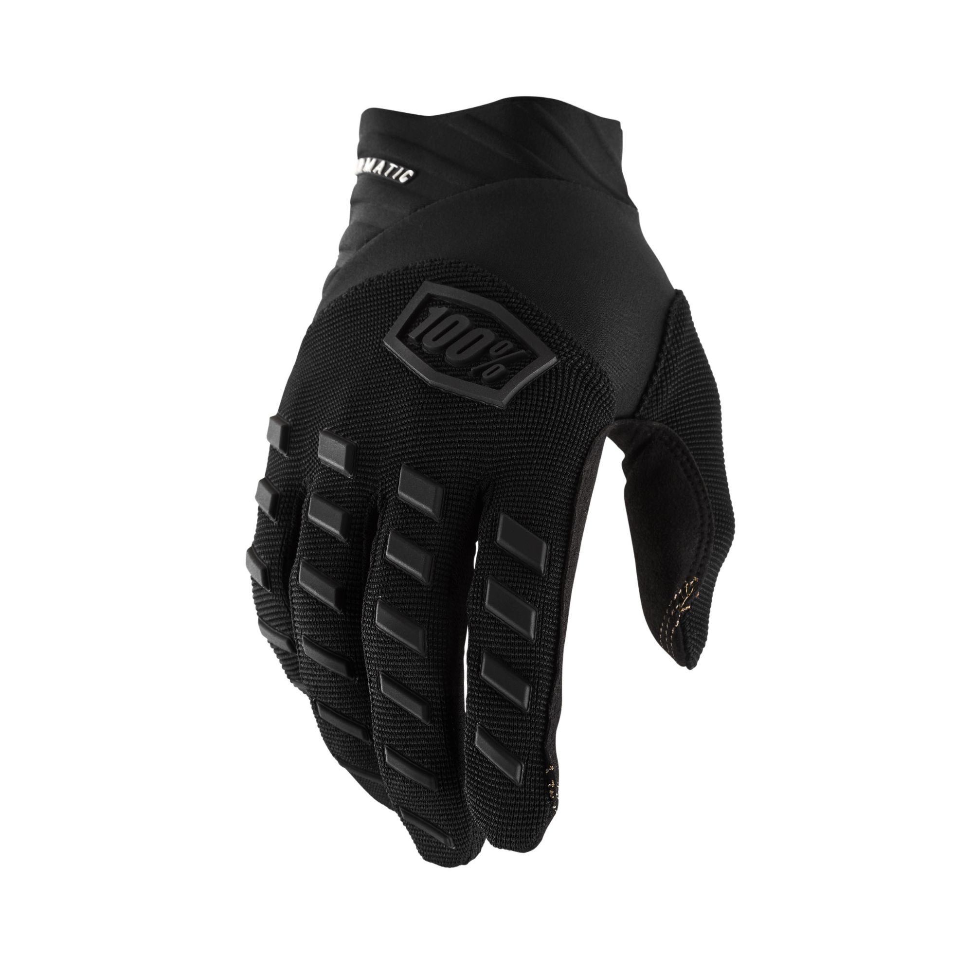 100% Airmatic Gloves Black / Charcoal - FREE UK Shipping, FREE 365 Day Returns | Moto Central