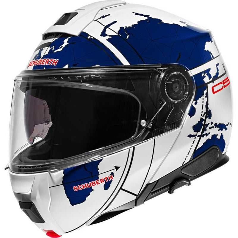 Schuberth C5 Flip-Up Helmet Globe Blue / White