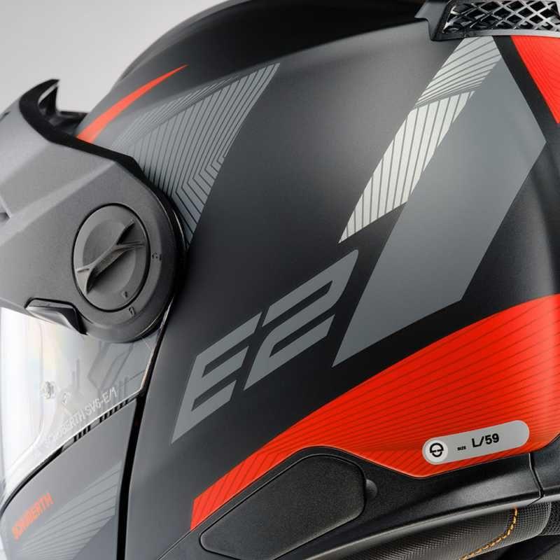 Schuberth E2 Defender Flip-Up Helmet Red / Black