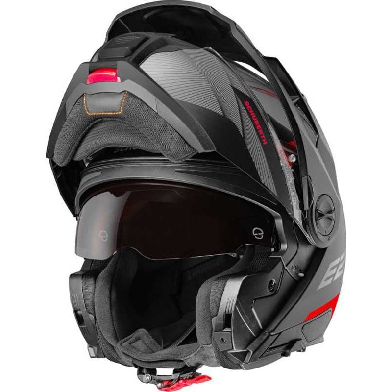 Schuberth E2 Defender Flip-Up Helmet Red / Black