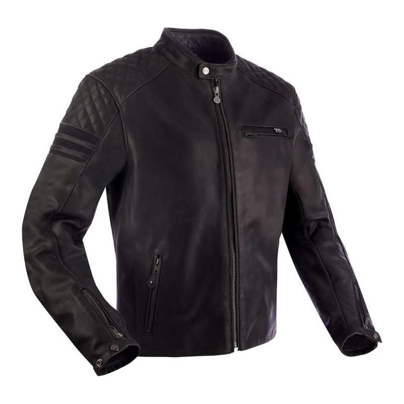 Segura Track Leather Jacket Black