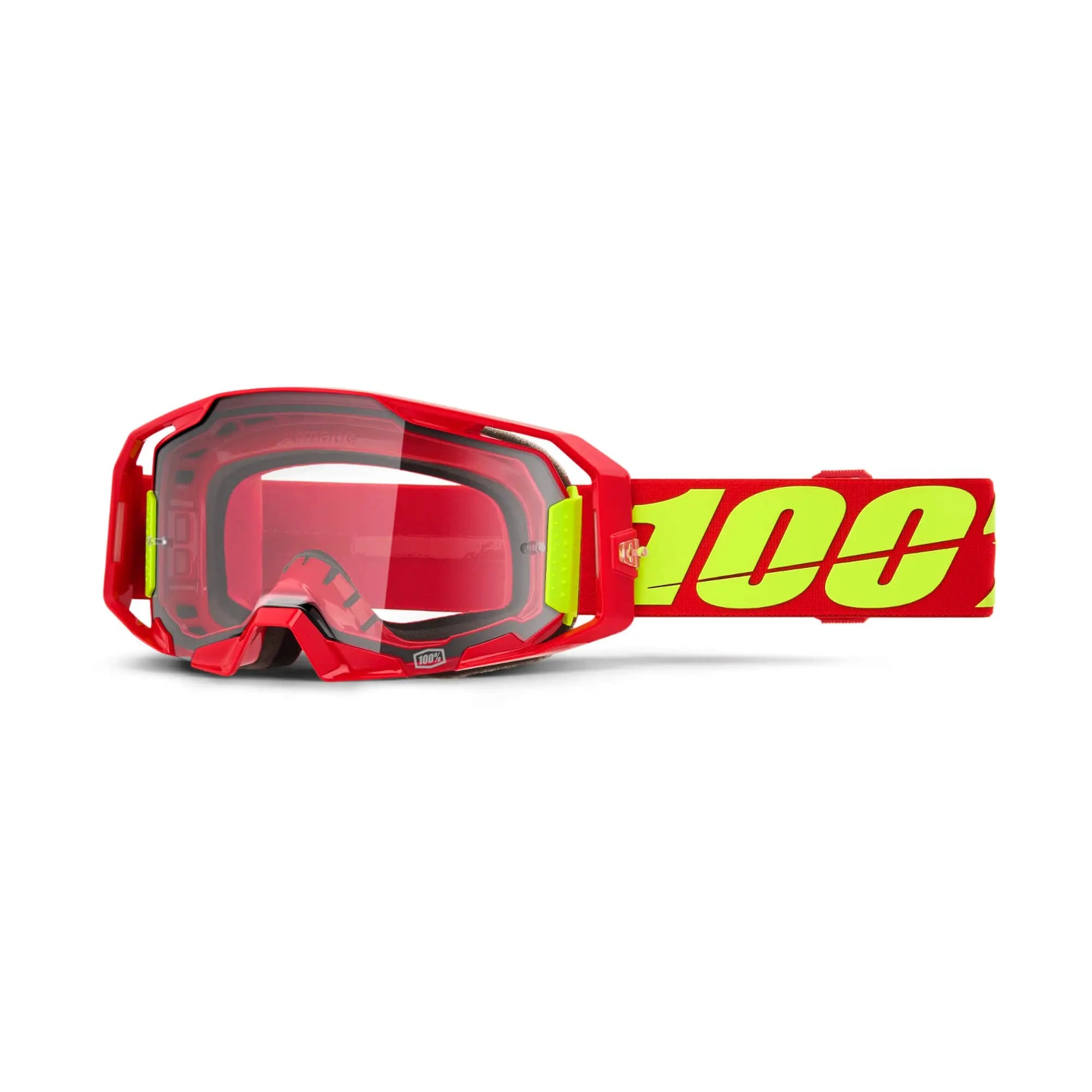 100% ARmatic Goggles Red / Clear Lens - FREE UK Shipping, FREE 365 Day Returns | Moto Central