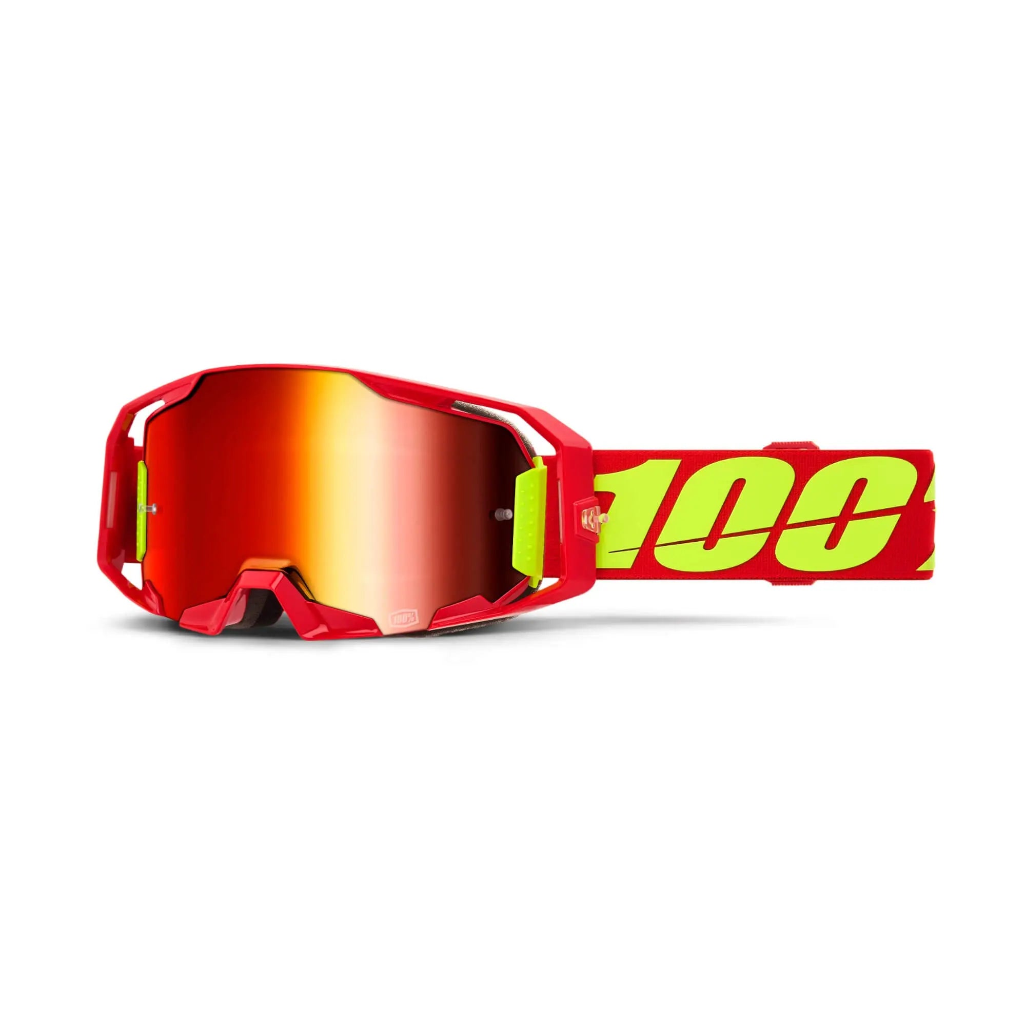 100% ARmatic Goggles Red / Mirror Red Lens - FREE UK Shipping, FREE 365 Day Returns | Moto Central