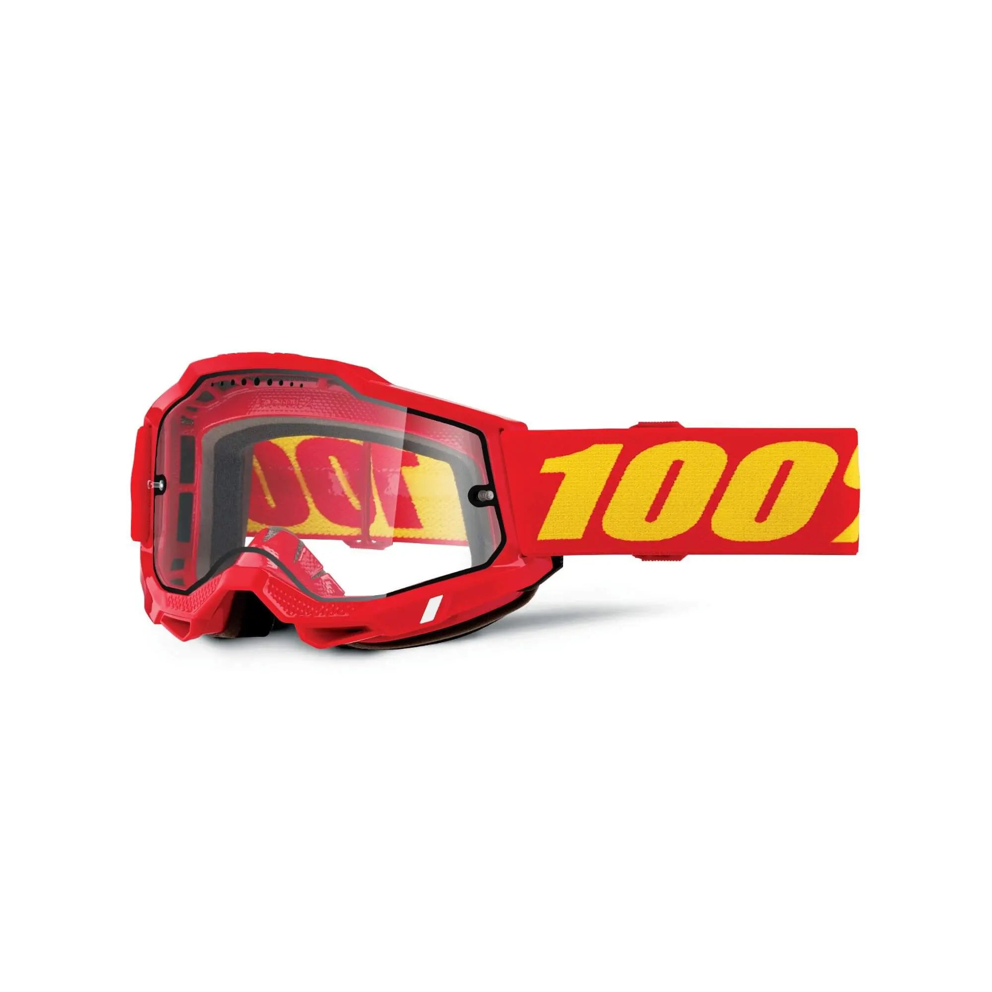 100% Accuri 2 Enduro MTB Goggles Red / Clear Lens - FREE UK Shipping, FREE 365 Day Returns | Moto Central