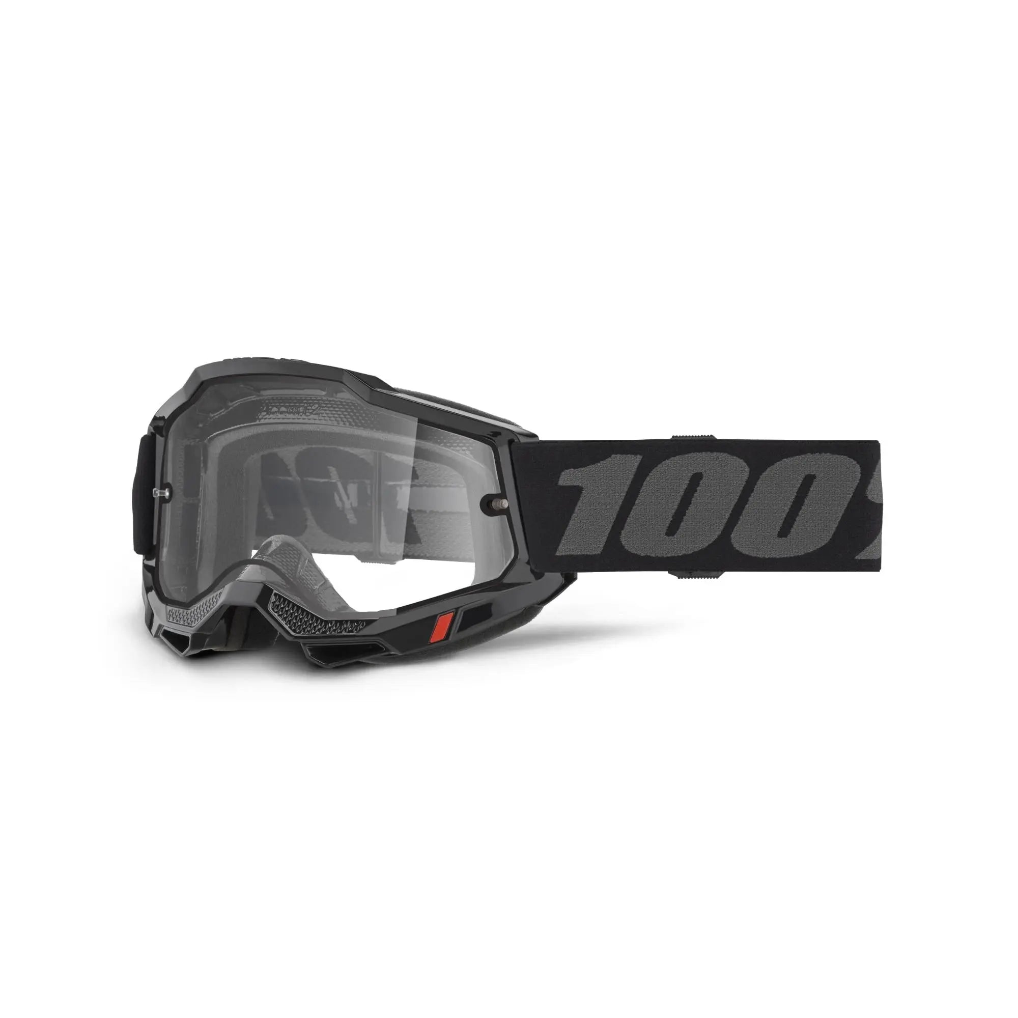 100% Accuri 2 Enduro Moto Goggles Black / Clear Lens - FREE UK Shipping, FREE 365 Day Returns | Moto Central