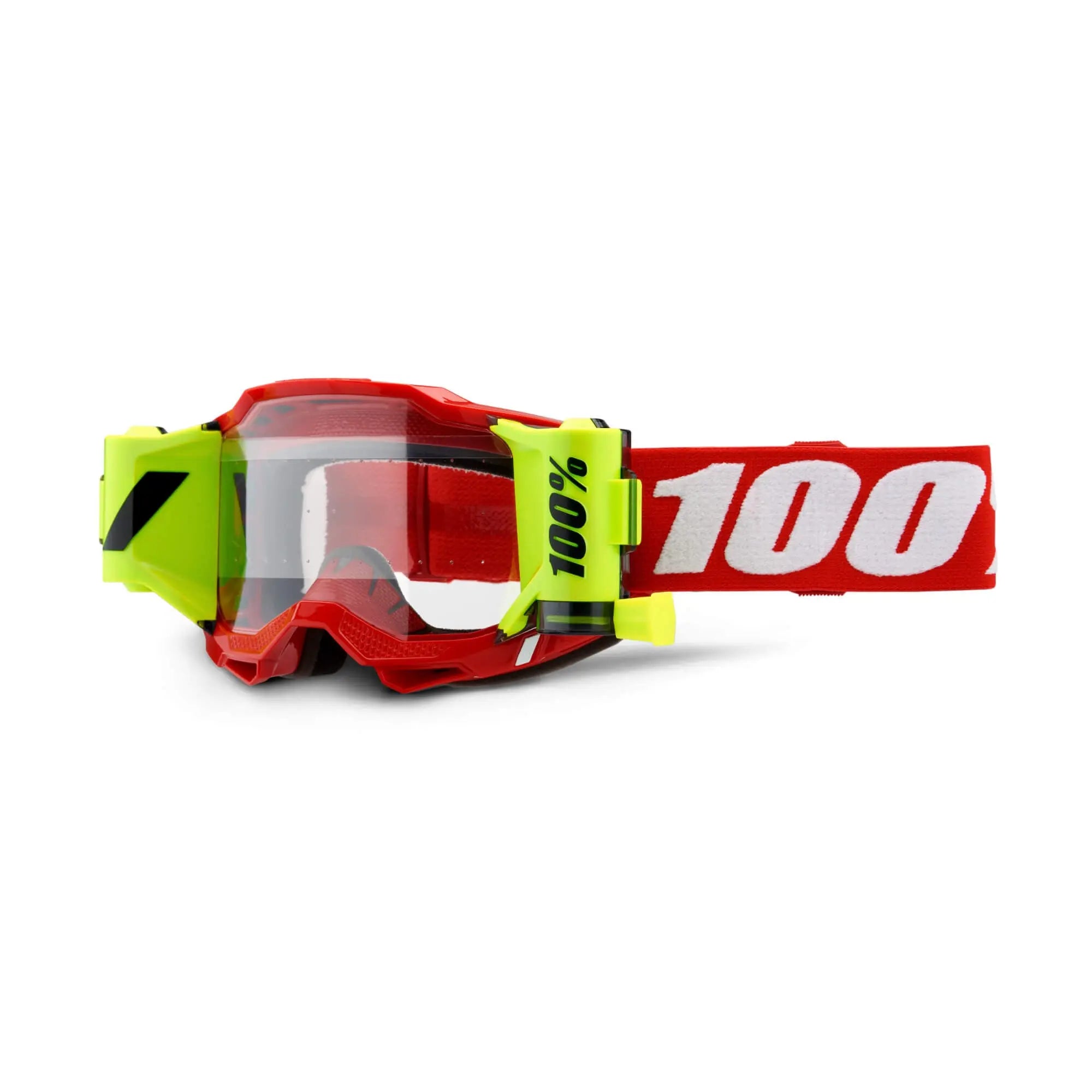 100% Accuri 2 Forecast Goggles Neon Red / Clear Lens - FREE UK Shipping, FREE 365 Day Returns | Moto Central