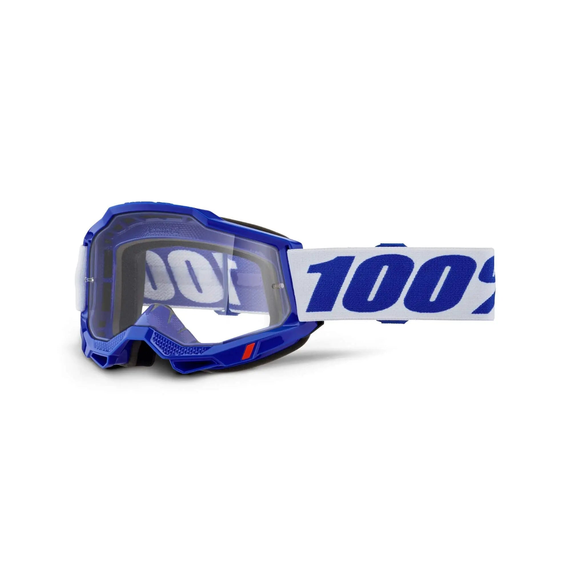 100% Accuri 2 Goggles Blue / Clear Lens - FREE UK Shipping, FREE 365 Day Returns | Moto Central