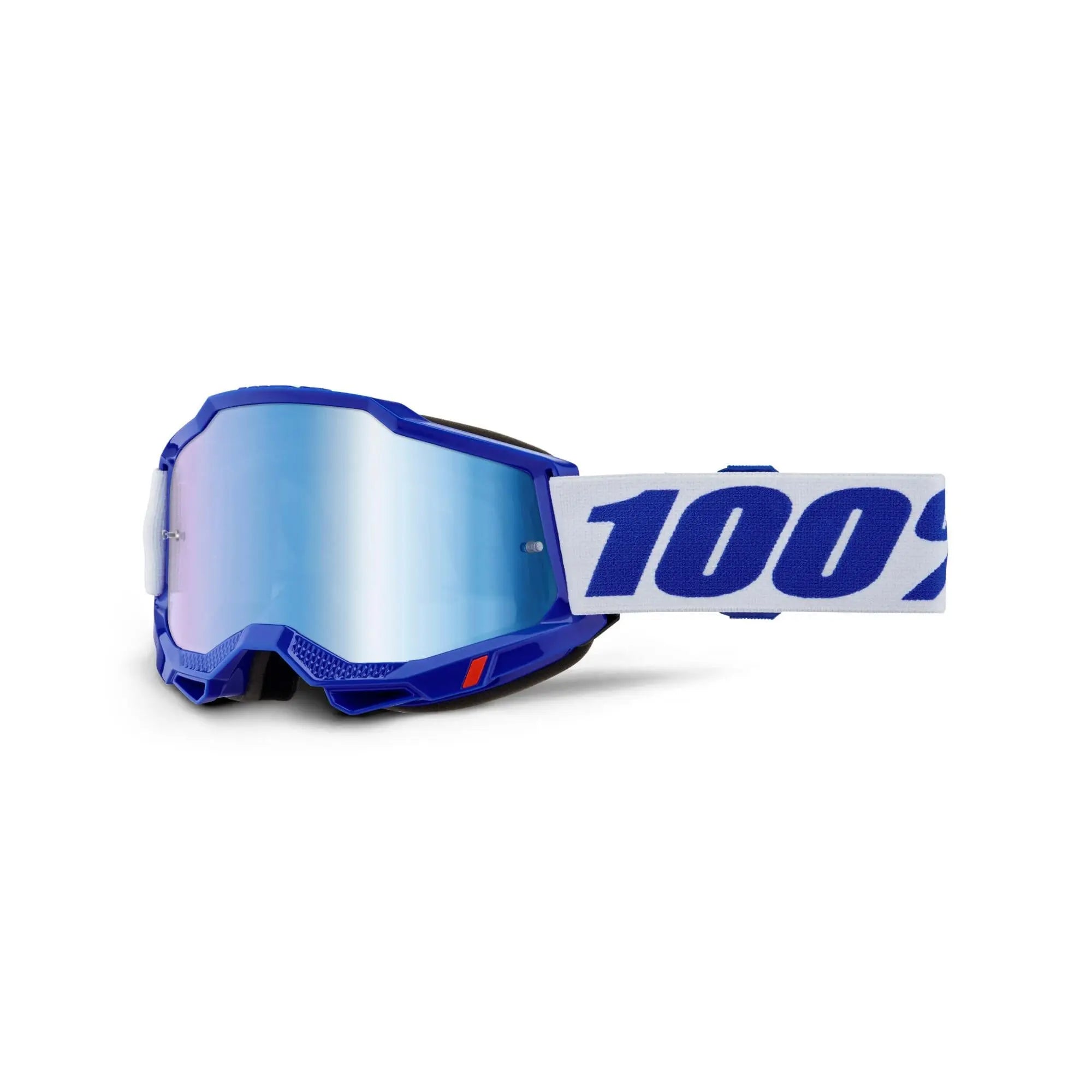 100% Accuri 2 Goggles Blue / Mirror Blue Lens - FREE UK Shipping, FREE 365 Day Returns | Moto Central