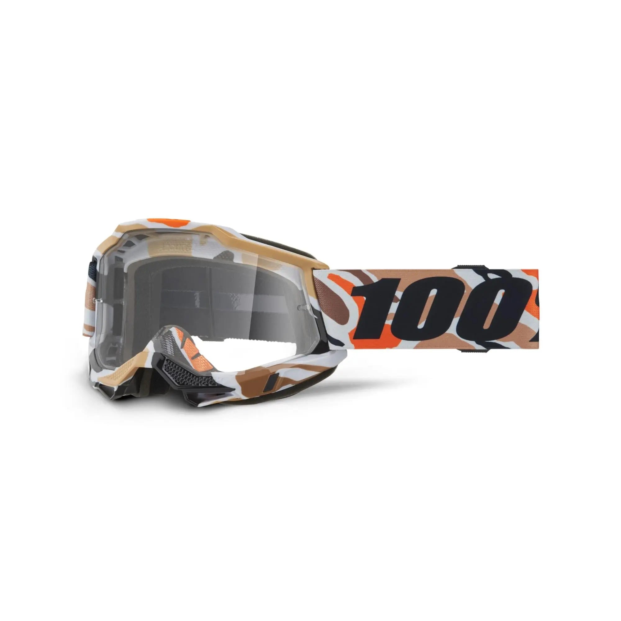 100% Accuri 2 Goggles Flea / Clear Lens - FREE UK Shipping, FREE 365 Day Returns | Moto Central