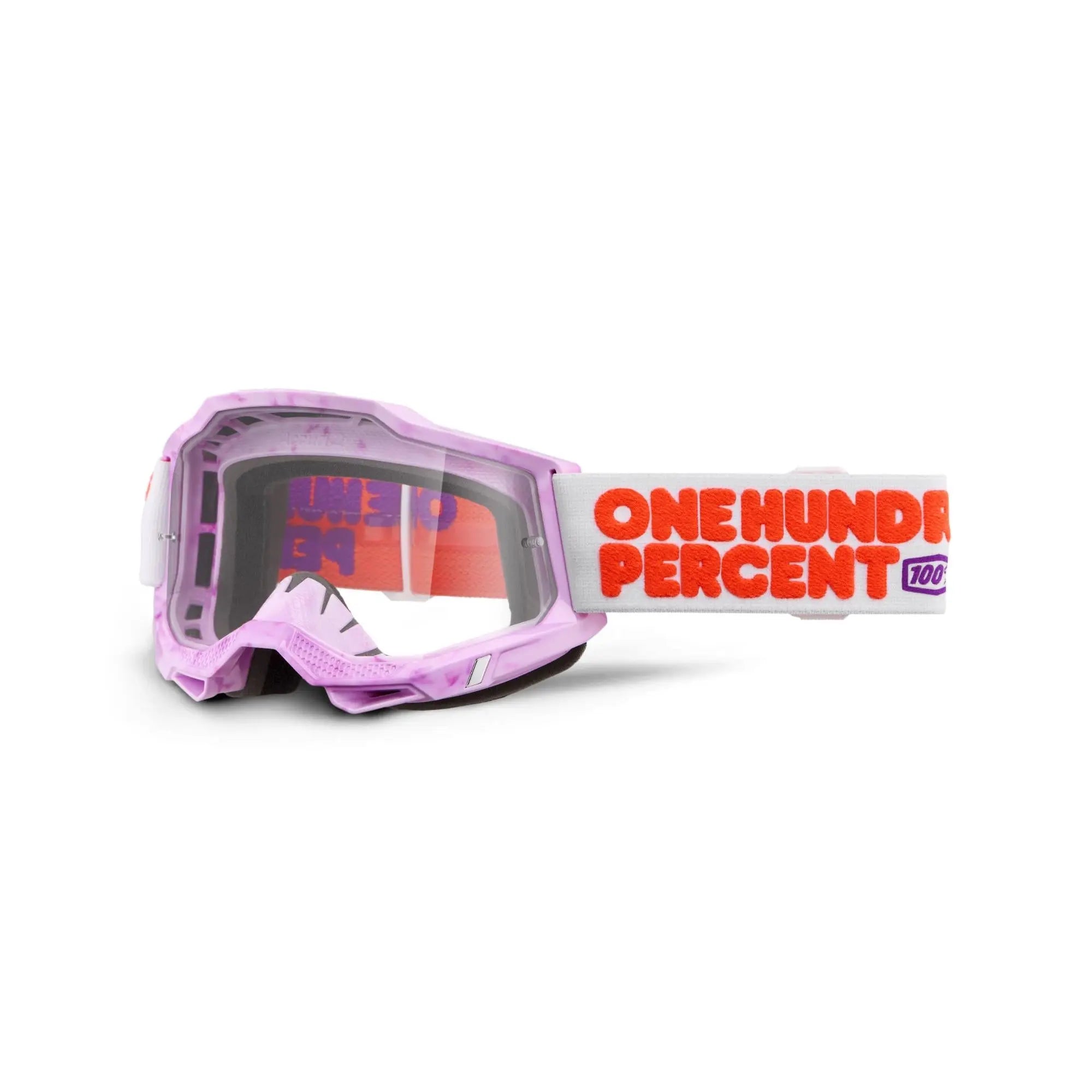 100% Accuri 2 Goggles Hundred / Clear Lens - FREE UK Shipping, FREE 365 Day Returns | Moto Central