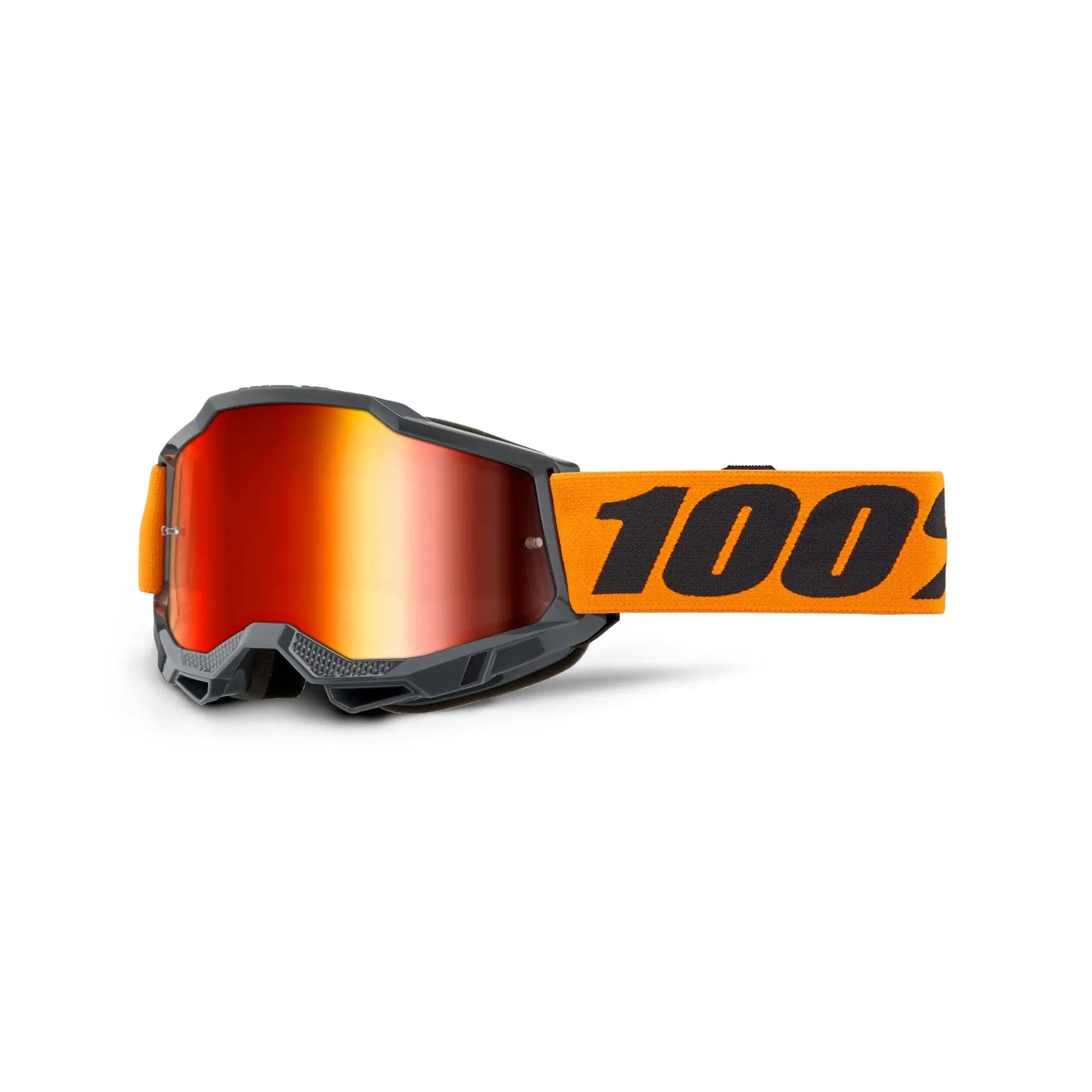 100% Accuri 2 Goggles Orange / Mirror Red Lens - FREE UK Shipping, FREE 365 Day Returns | Moto Central