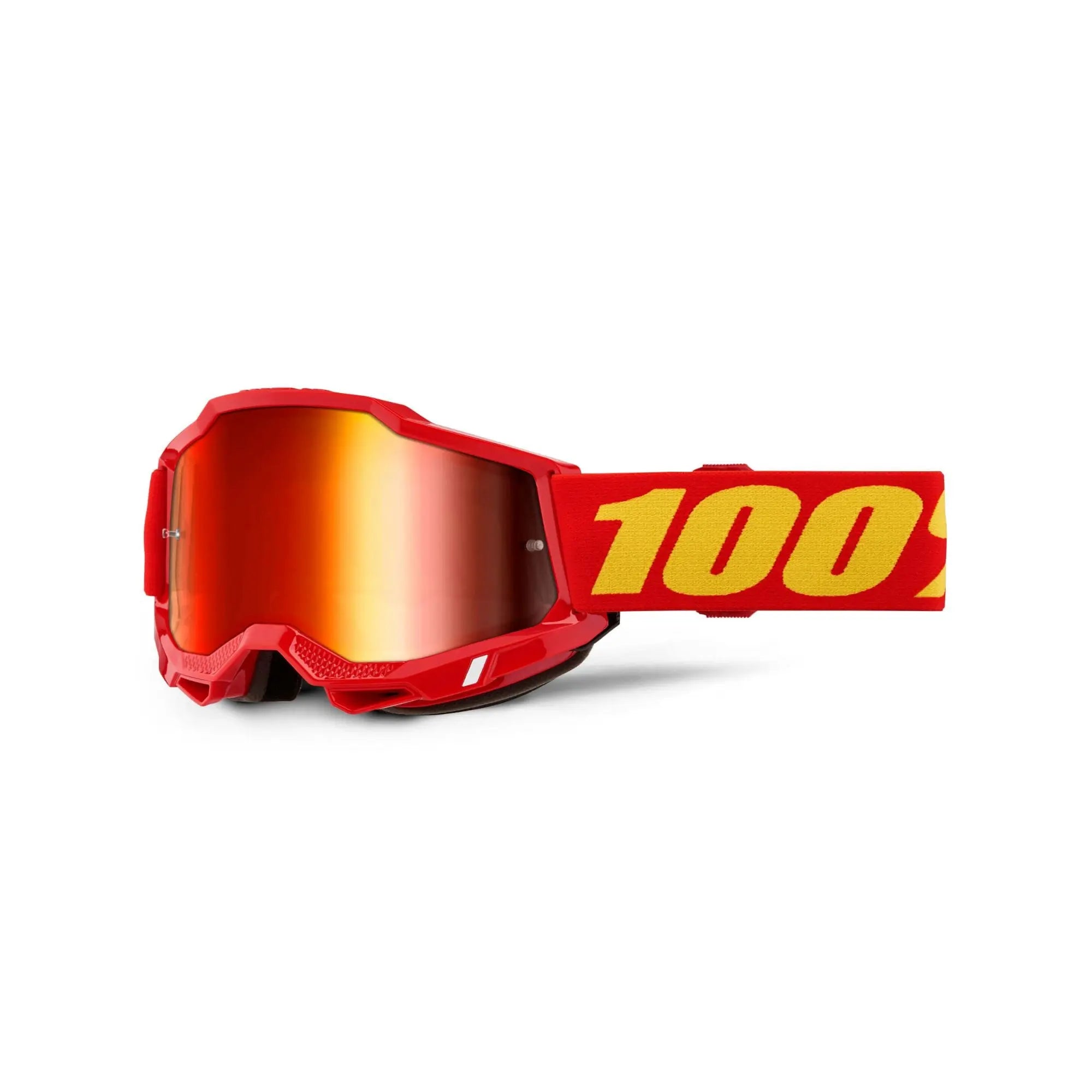 100% Accuri 2 Goggles Red / Mirror Red Lens - FREE UK Shipping, FREE 365 Day Returns | Moto Central