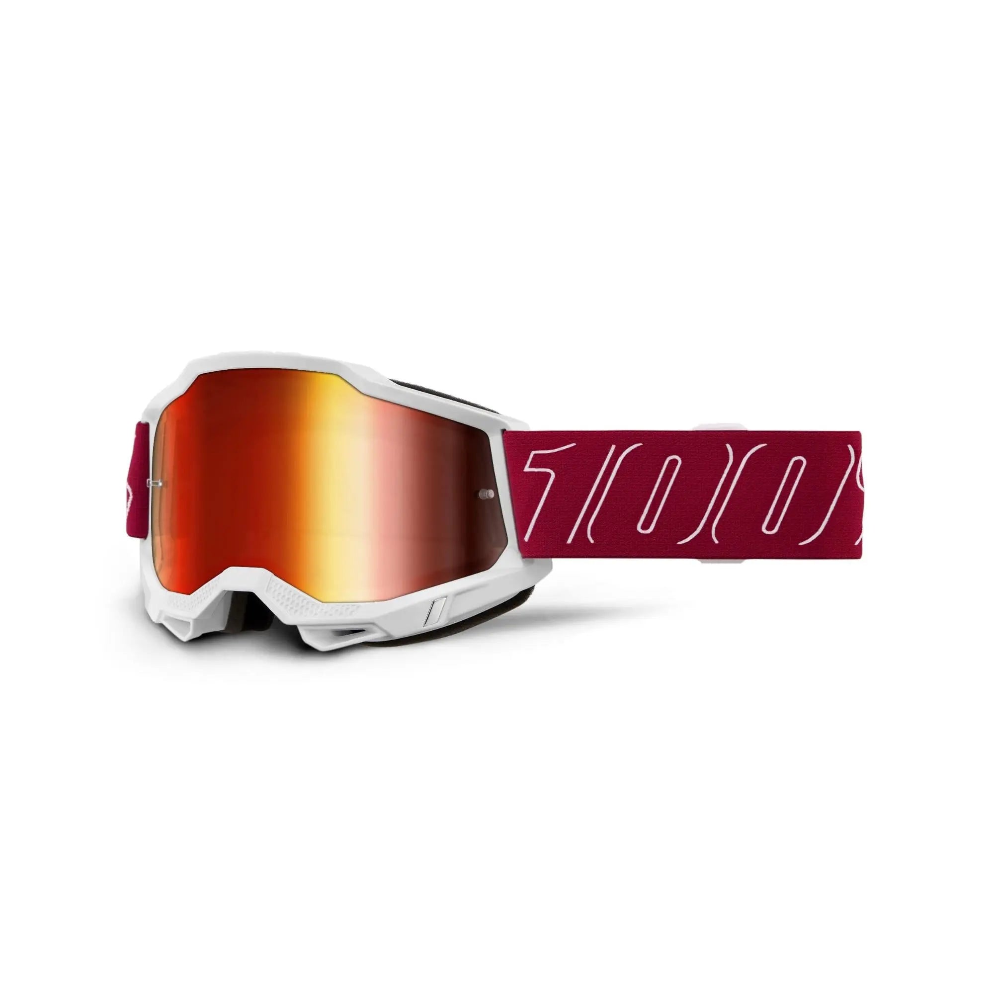 100% Accuri 2 Goggles Redline / Mirror Red Lens - FREE UK Shipping, FREE 365 Day Returns | Moto Central