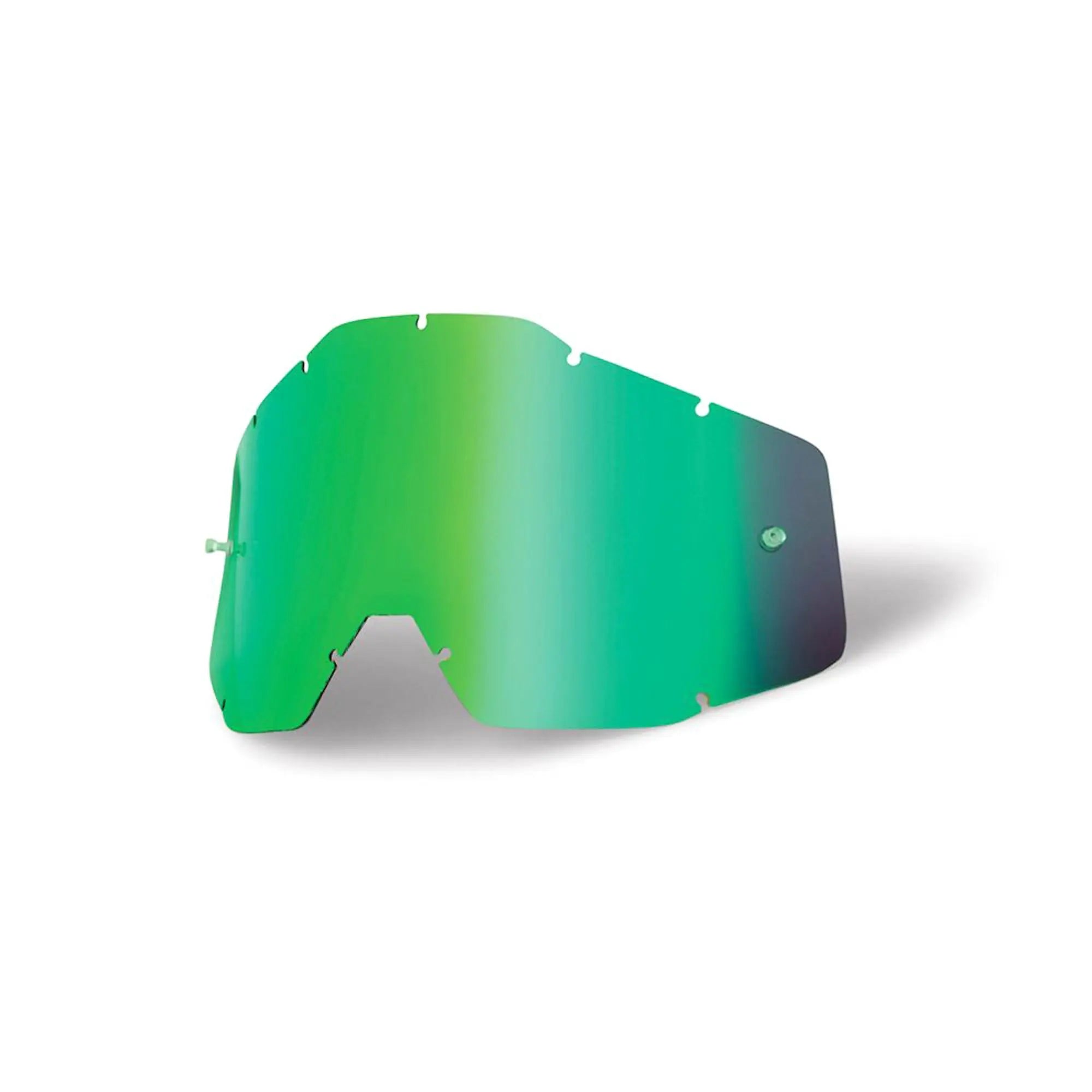 100% Accuri / Racecraft / Strata Anti-Fog Replacement Lens Green Mirror - FREE UK Shipping, FREE 365 Day Returns | Moto Central