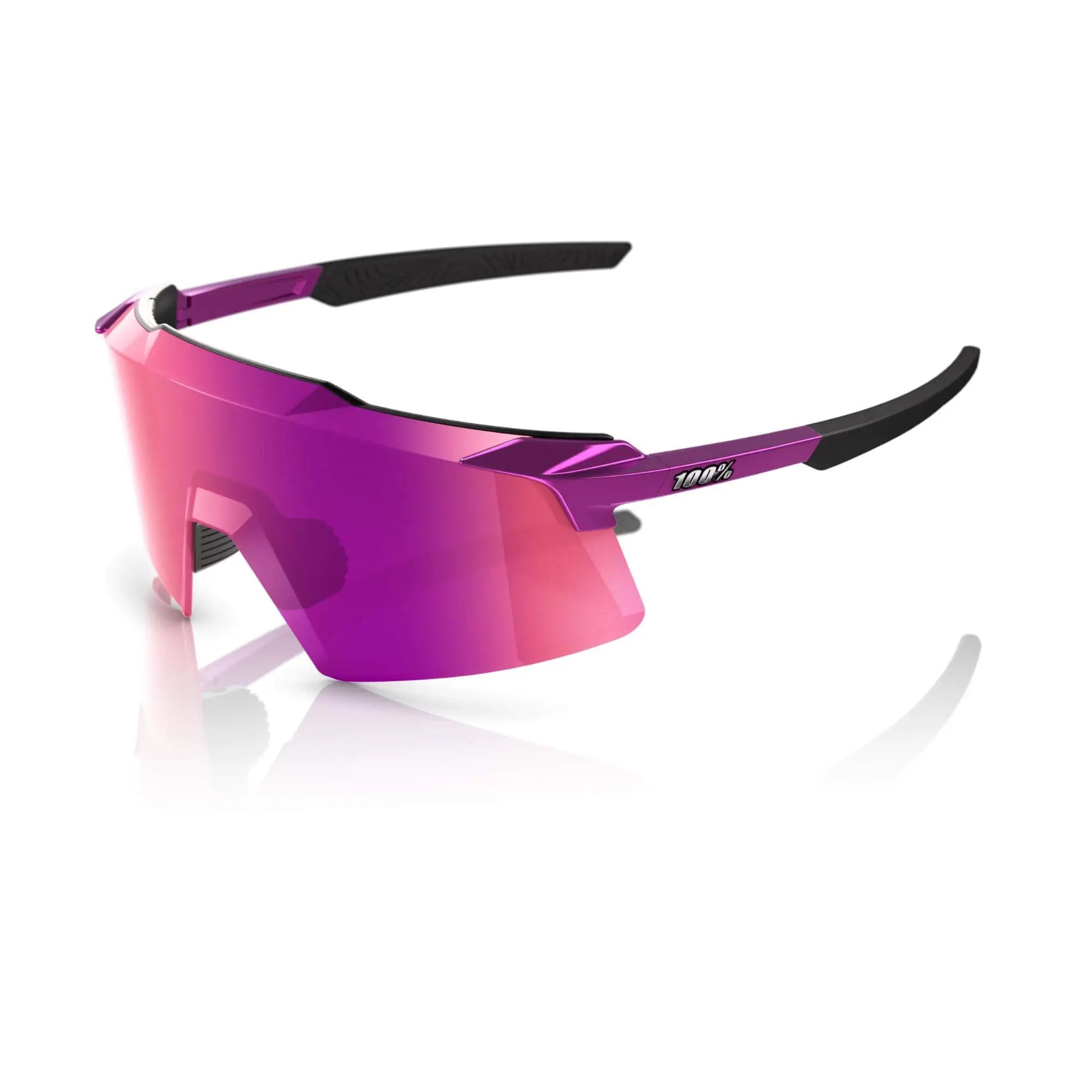 100% Aerocraft Glasses Gloss Purple Chrome / Purple Multilayer Mirror Lens - FREE UK Shipping, FREE 365 Day Returns | Moto Central