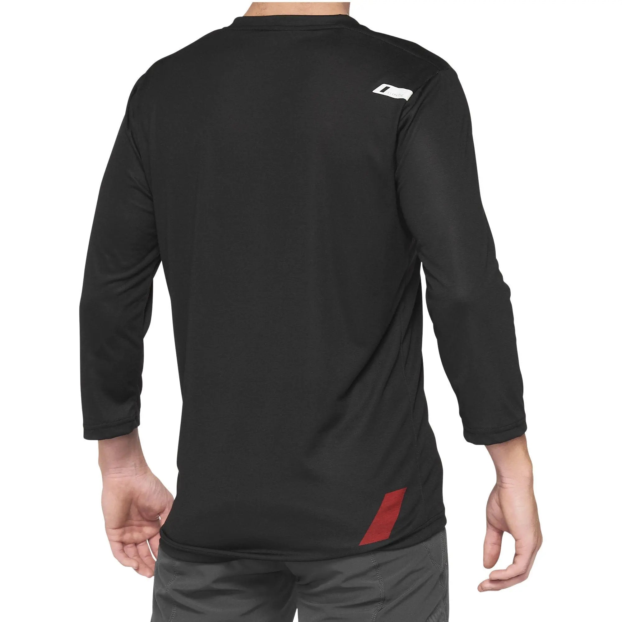 100% Airmatic 3/4 Sleeves Jersey Black / Red - FREE UK Shipping, FREE 365 Day Returns | Moto Central