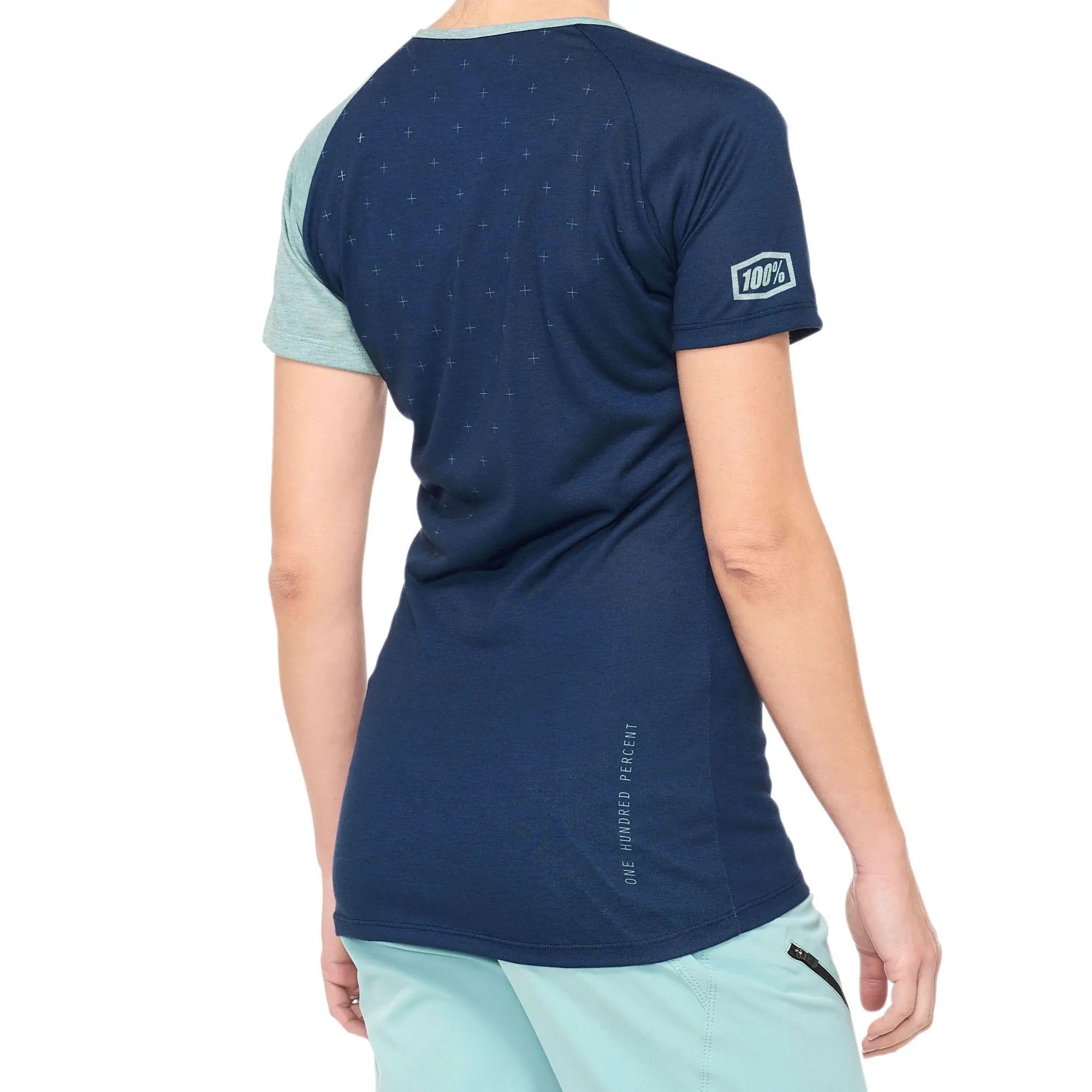 100% Airmatic Ladies Jersey Navy / Seafoam - FREE UK Shipping, FREE 365 Day Returns | Moto Central