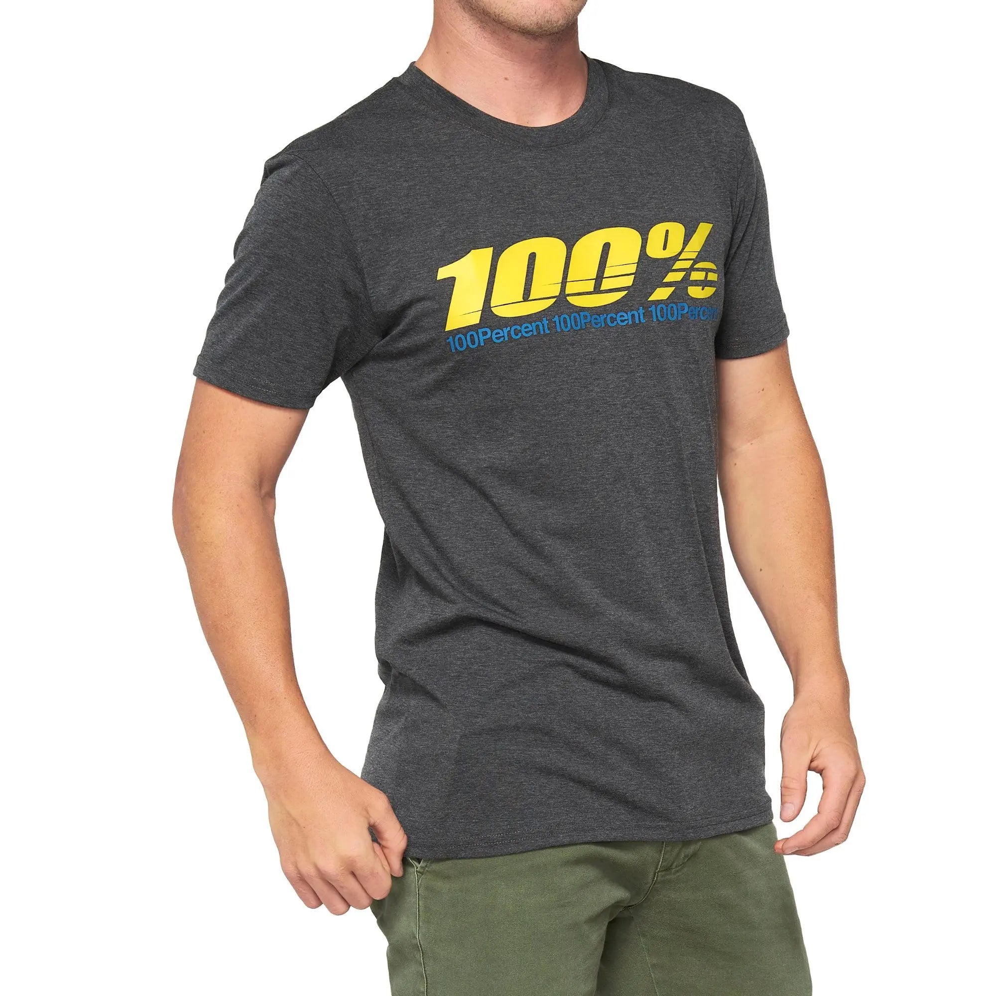 100% Argus Tech T-Shirt Charcoal Heather - FREE UK Shipping, FREE 365 Day Returns | Moto Central