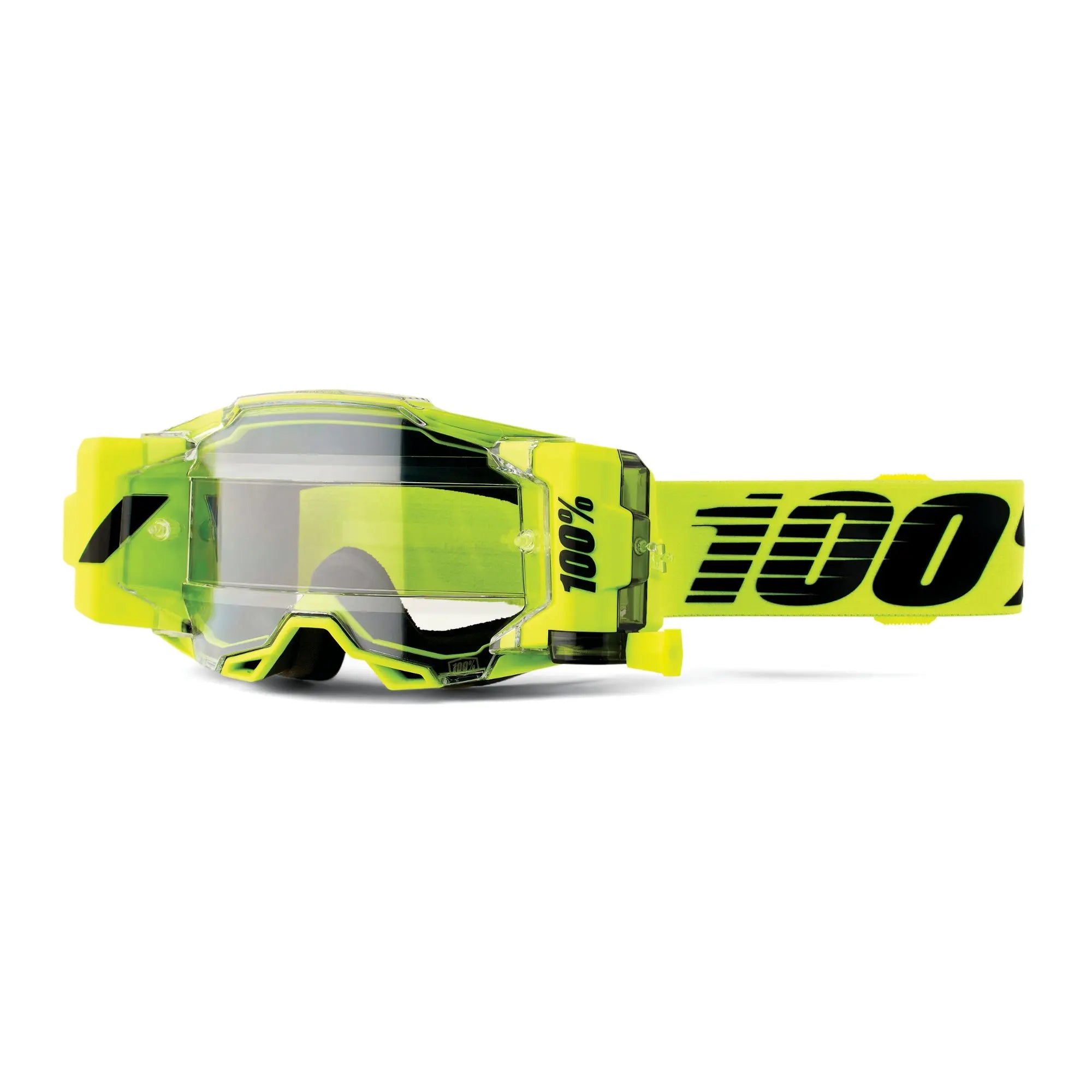 100% Armega Forecast Goggles Nuclear Citrus / Clear Lens - FREE UK Shipping, FREE 365 Day Returns | Moto Central