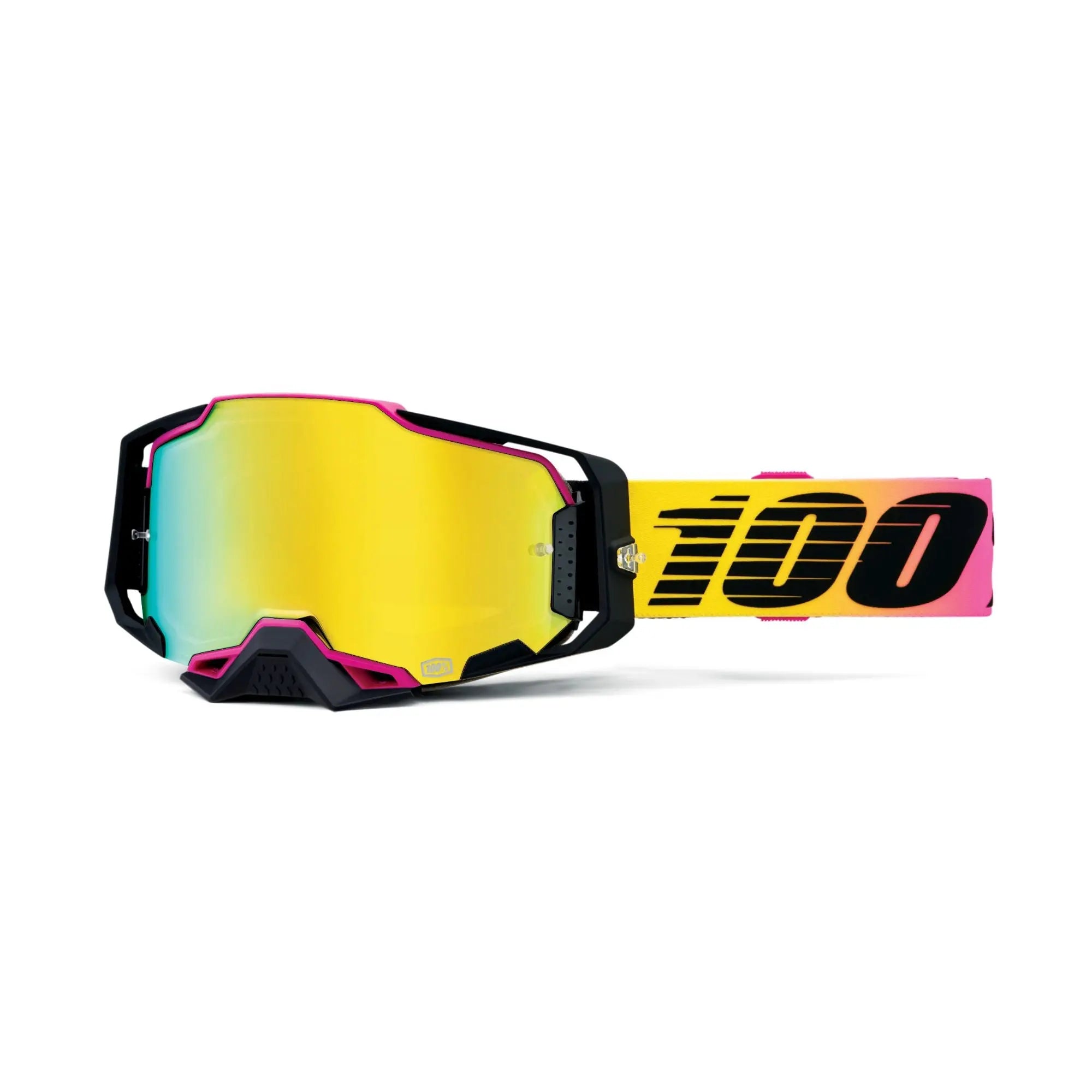 100% Armega Goggles 91 / Mirror Gold Lens - FREE UK Shipping, FREE 365 Day Returns | Moto Central