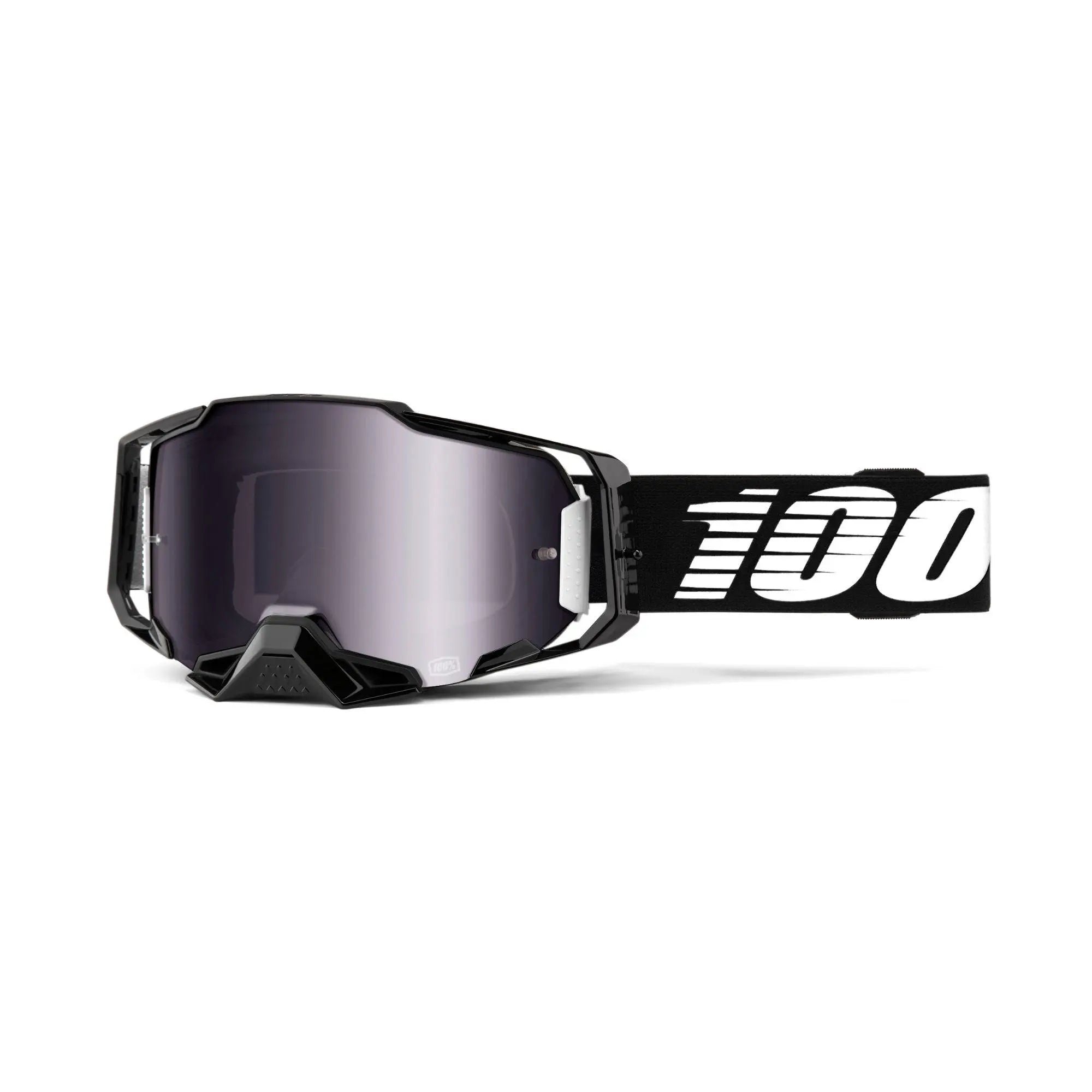 100% Armega Goggles Black Essential / Silver Mirror Lens - FREE UK Shipping, FREE 365 Day Returns | Moto Central