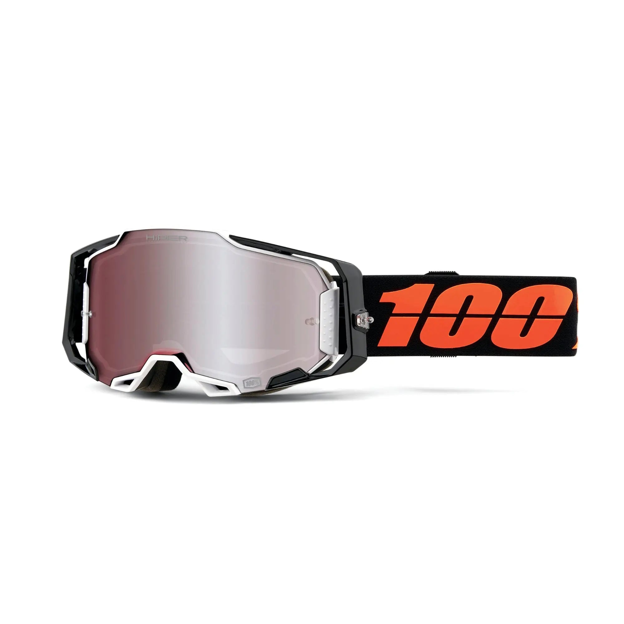 100% Armega Goggles Blacktail - HiPER Silver Mirror Lens - FREE UK Shipping, FREE 365 Day Returns | Moto Central