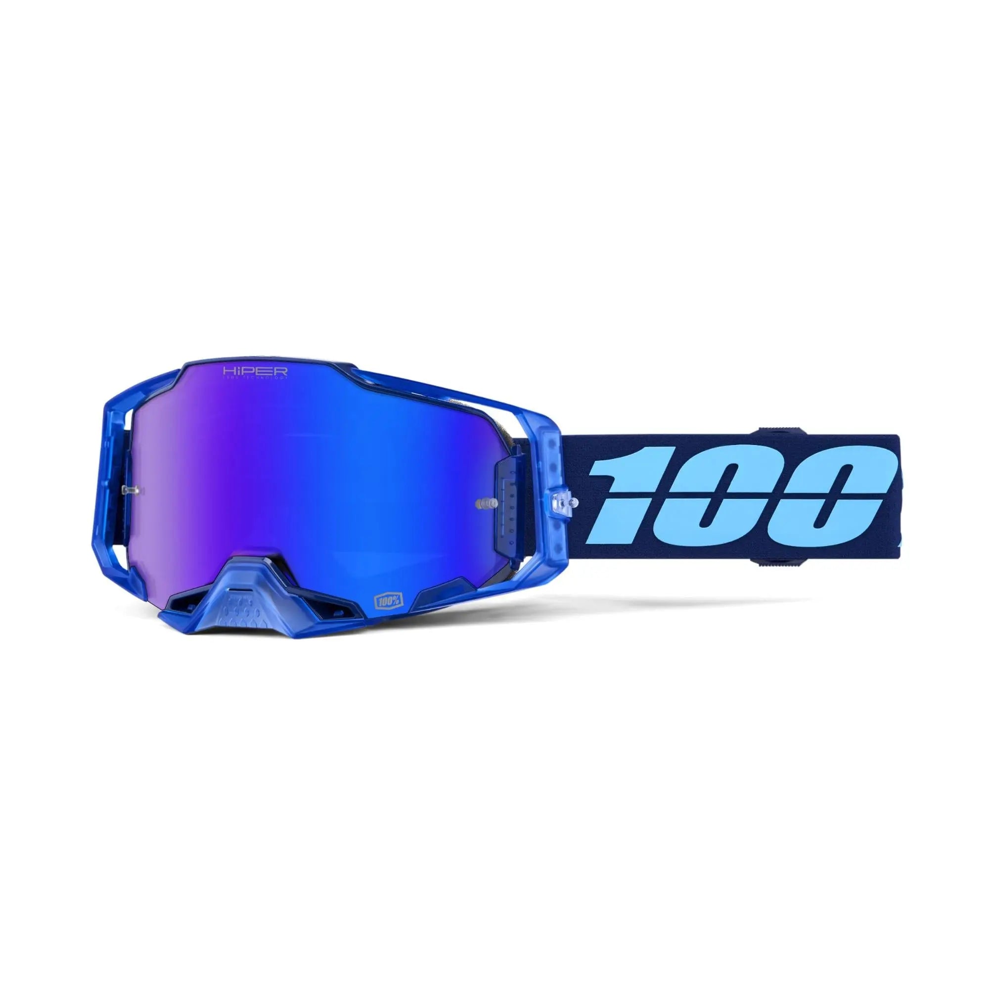 100% Armega Goggles Coupe/ HiPER Mirror Blue Lens - FREE UK Shipping, FREE 365 Day Returns | Moto Central