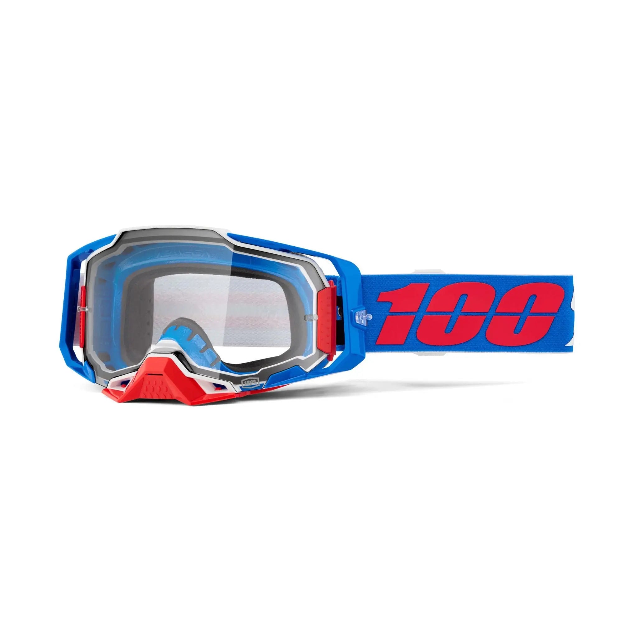 100% Armega Goggles Ironclad / Clear Lens - FREE UK Shipping, FREE 365 Day Returns | Moto Central