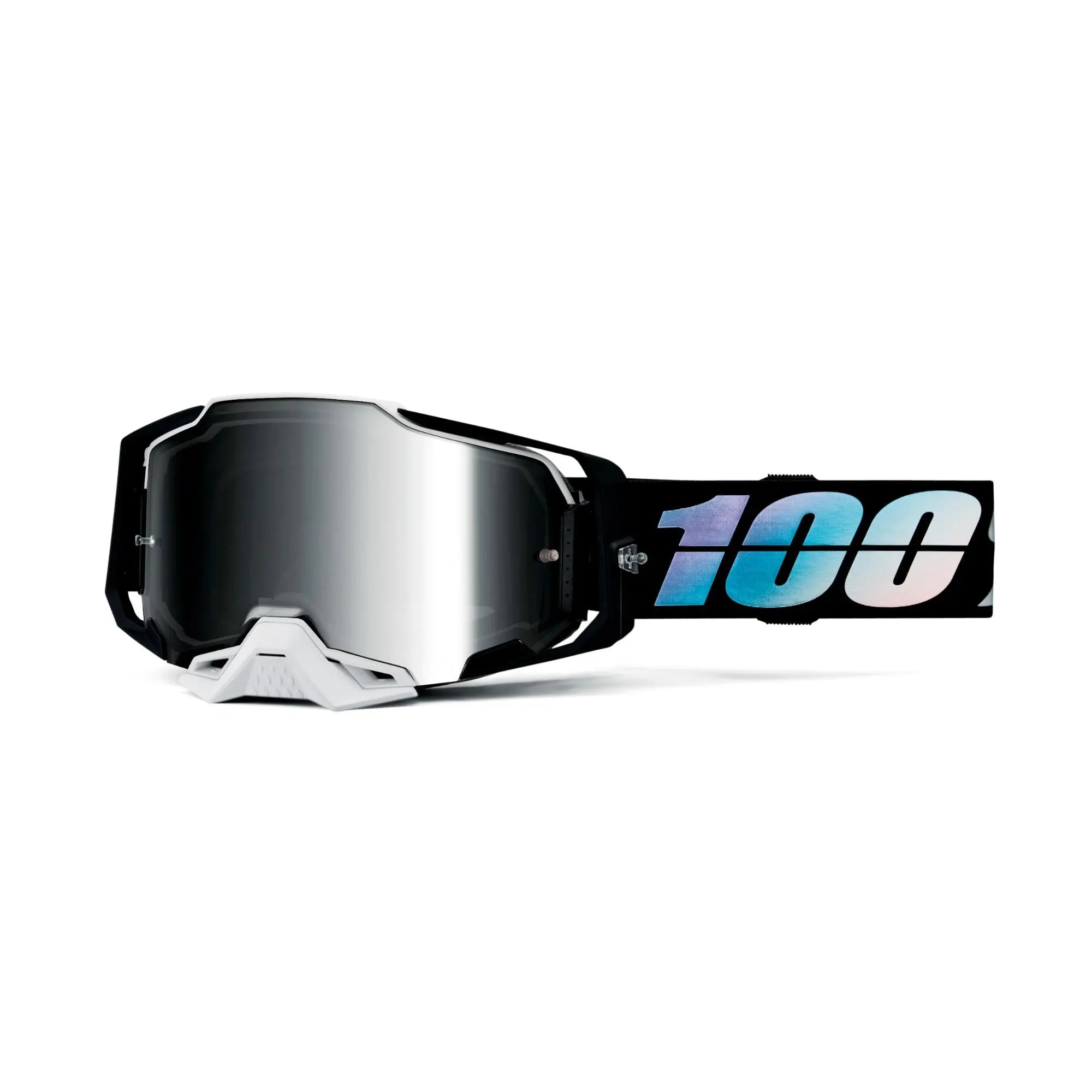 100% Armega Goggles Krisp / Mirror Silver Lens - FREE UK Shipping, FREE 365 Day Returns | Moto Central