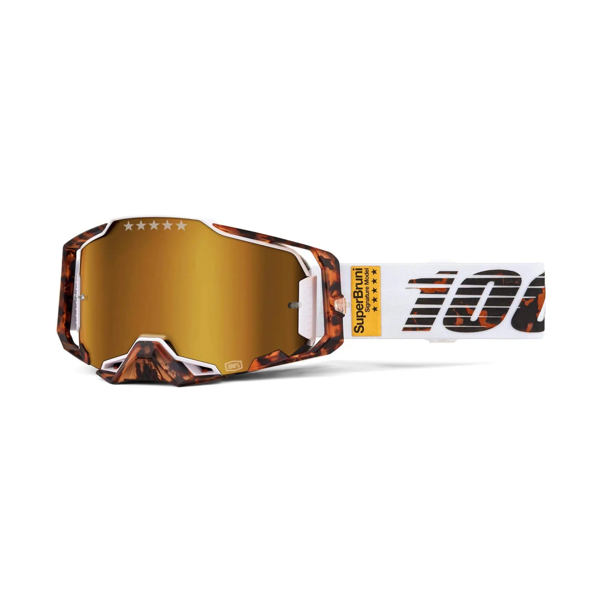 100% Armega Goggles Limited Edition Bruni Special White - FREE UK Shipping, FREE 365 Day Returns | Moto Central