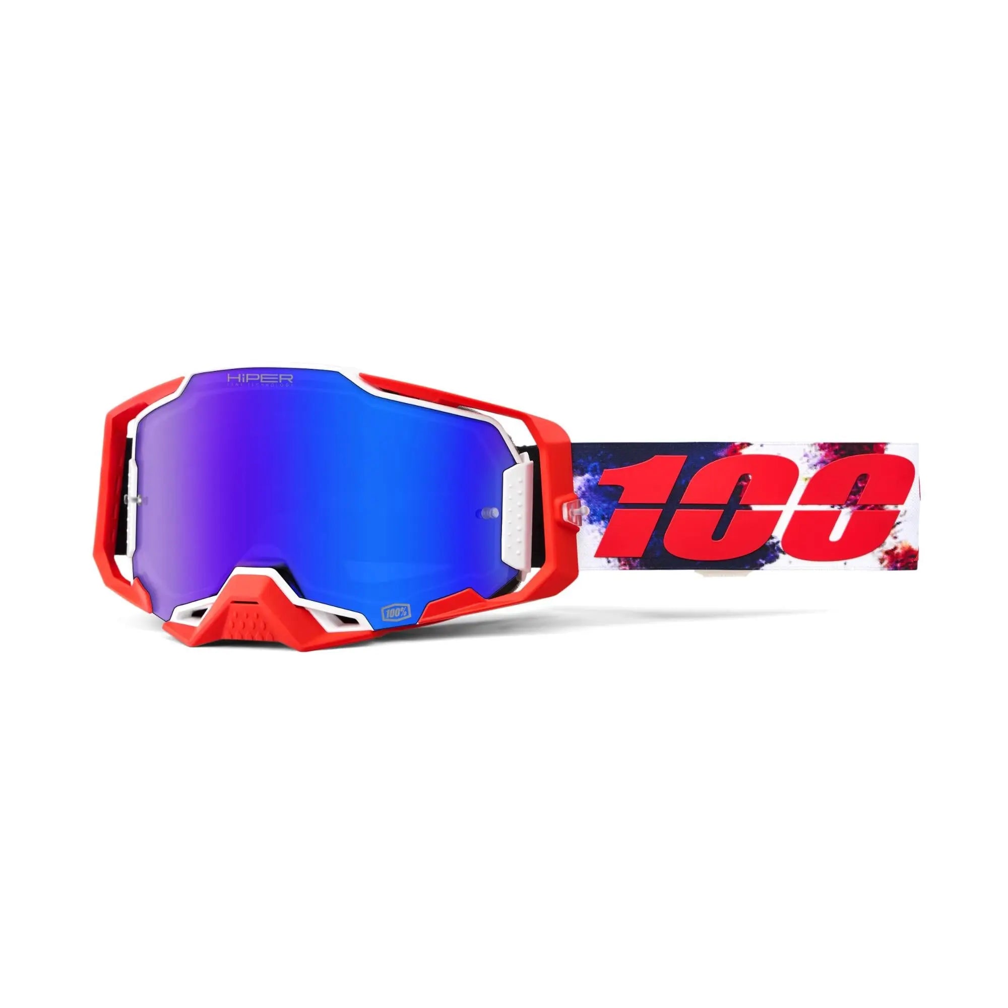 100% Armega Goggles Morpho / HiPER Mirror Blue Lens - FREE UK Shipping, FREE 365 Day Returns | Moto Central