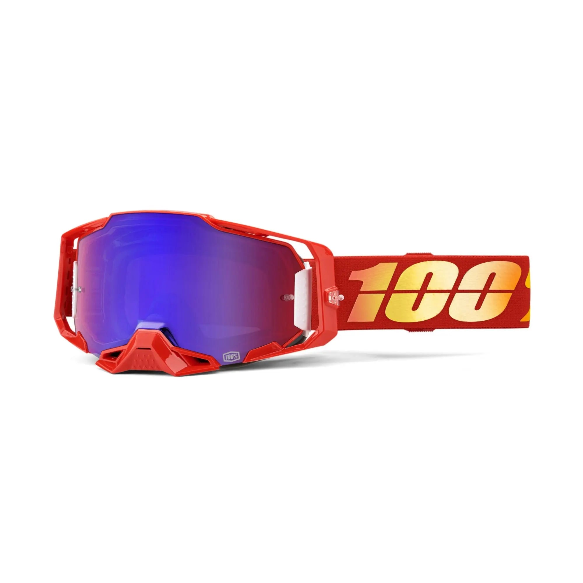 100% Armega Goggles Nuketown / Mirror Red/Blue Lens - FREE UK Shipping, FREE 365 Day Returns | Moto Central