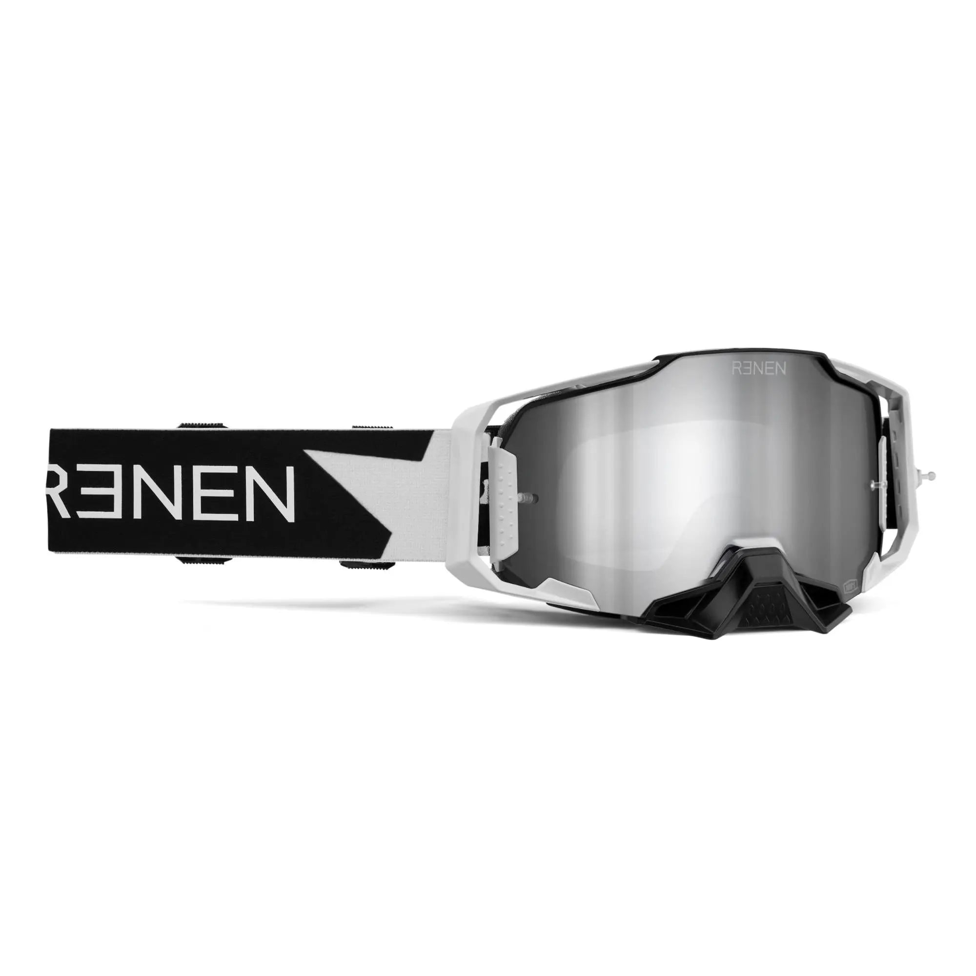 100% Armega Goggles Renen Starbleed / Mirror Silver Lens - FREE UK Shipping, FREE 365 Day Returns | Moto Central