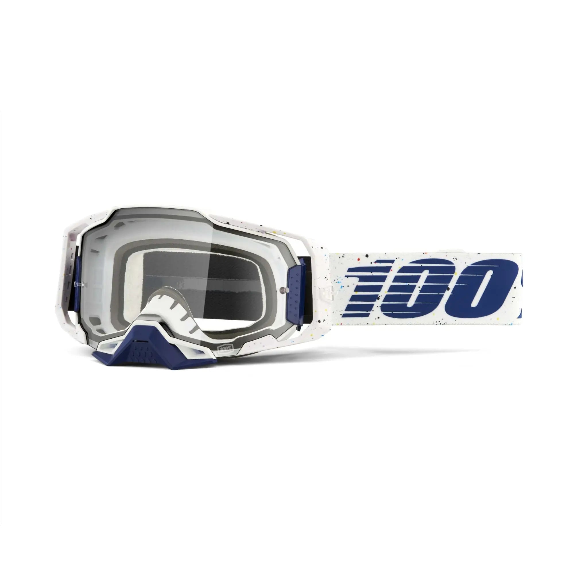 100% Armega Goggles Solis / Clear Lens - FREE UK Shipping, FREE 365 Day Returns | Moto Central