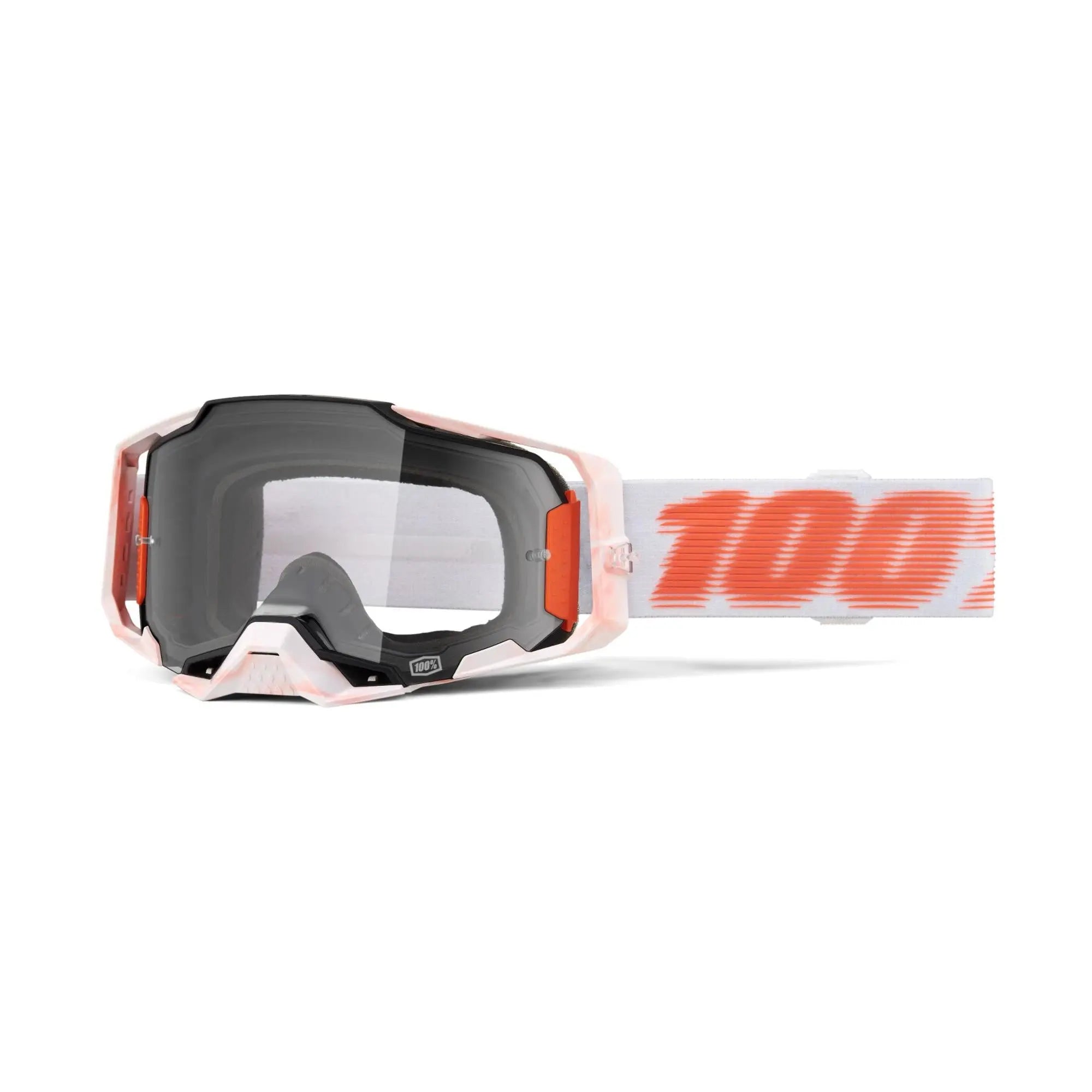 100% Armega Goggles Tubular / Clear Lens - FREE UK Shipping, FREE 365 Day Returns | Moto Central