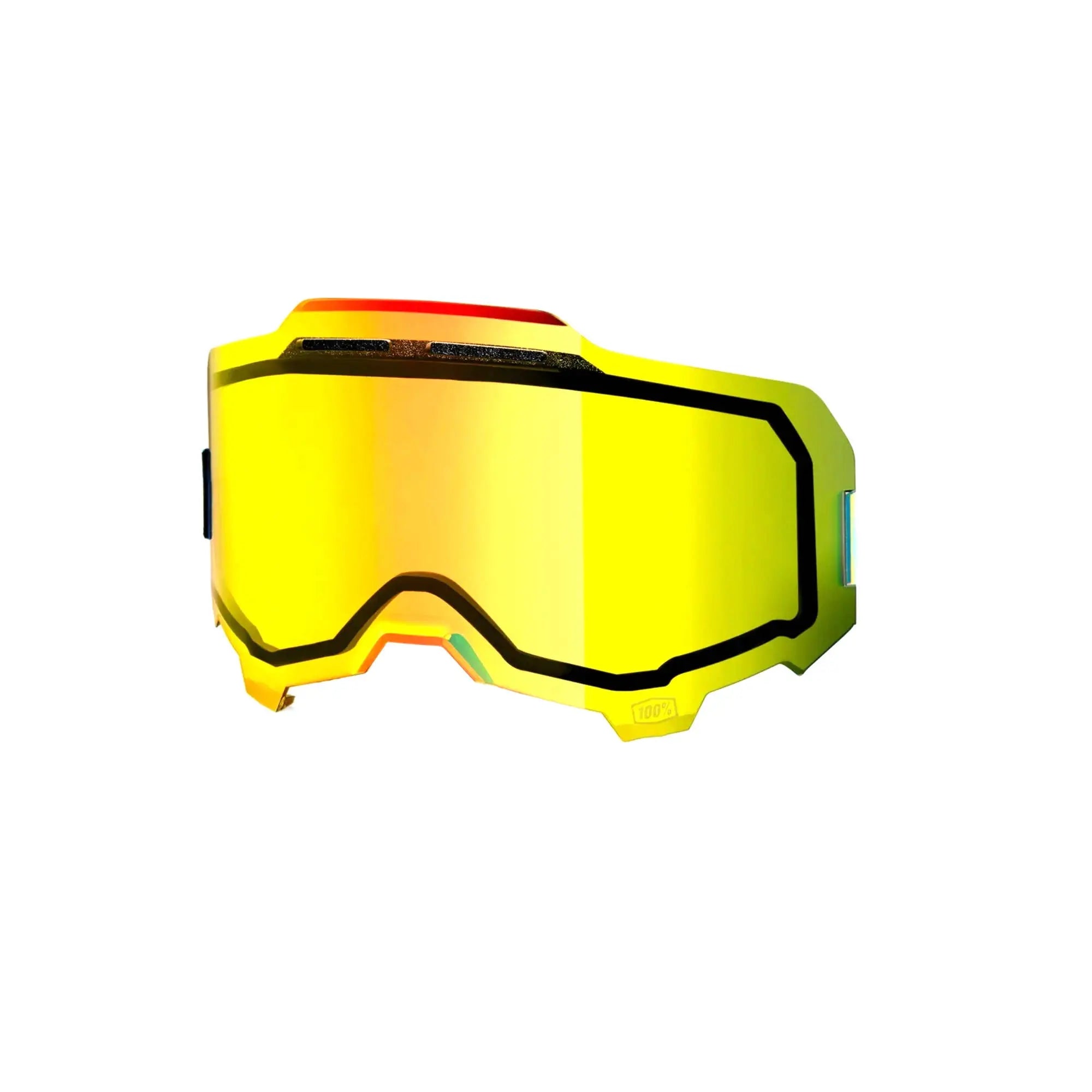 100% Armega Injected Dual Pane Vented Lens Gold Mirror - FREE UK Shipping, FREE 365 Day Returns | Moto Central