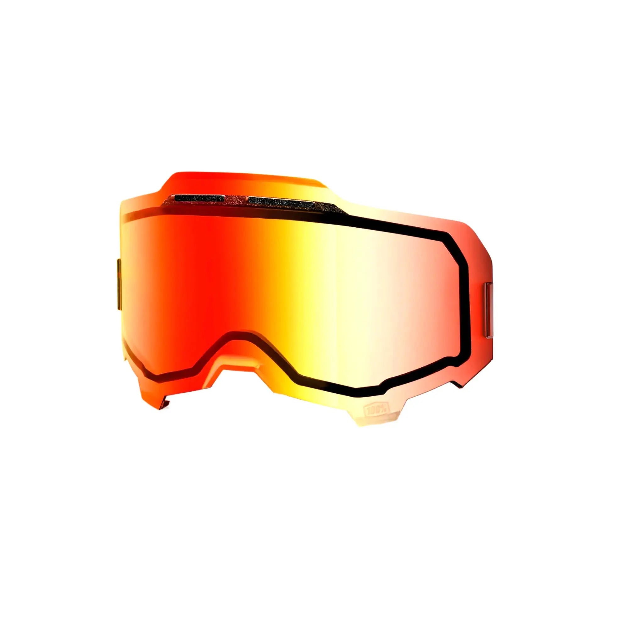 100% Armega Injected Dual Pane Vented Lens Red Mirror - FREE UK Shipping, FREE 365 Day Returns | Moto Central