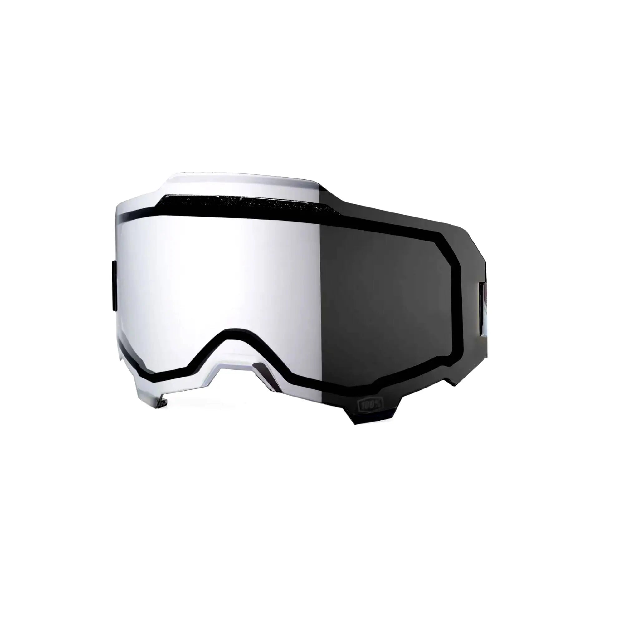 100% Armega Injected Dual Pane Vented Lens Silver Mirror - FREE UK Shipping, FREE 365 Day Returns | Moto Central