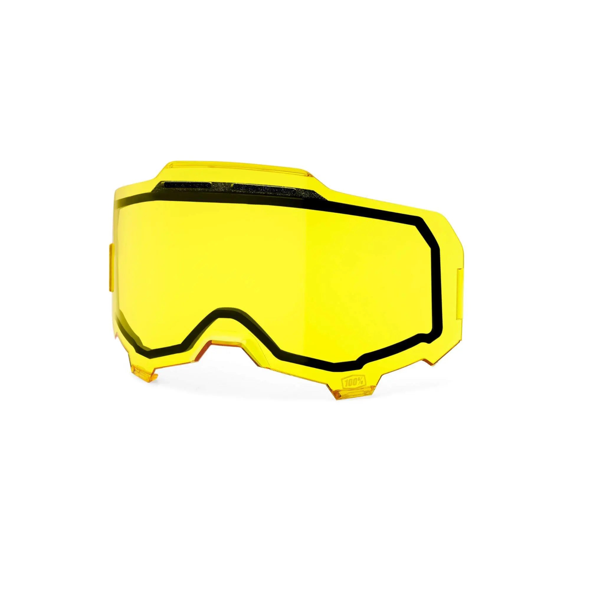 100% Armega Replacement Dual Pane Vented Lens Yellow - FREE UK Shipping, FREE 365 Day Returns | Moto Central