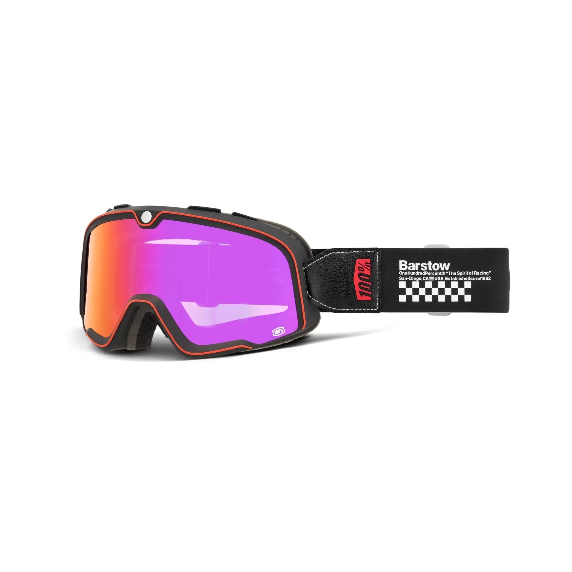 100% Barstow Goggle Erban / Mirror Dark Red Lens - FREE UK Shipping, FREE 365 Day Returns | Moto Central