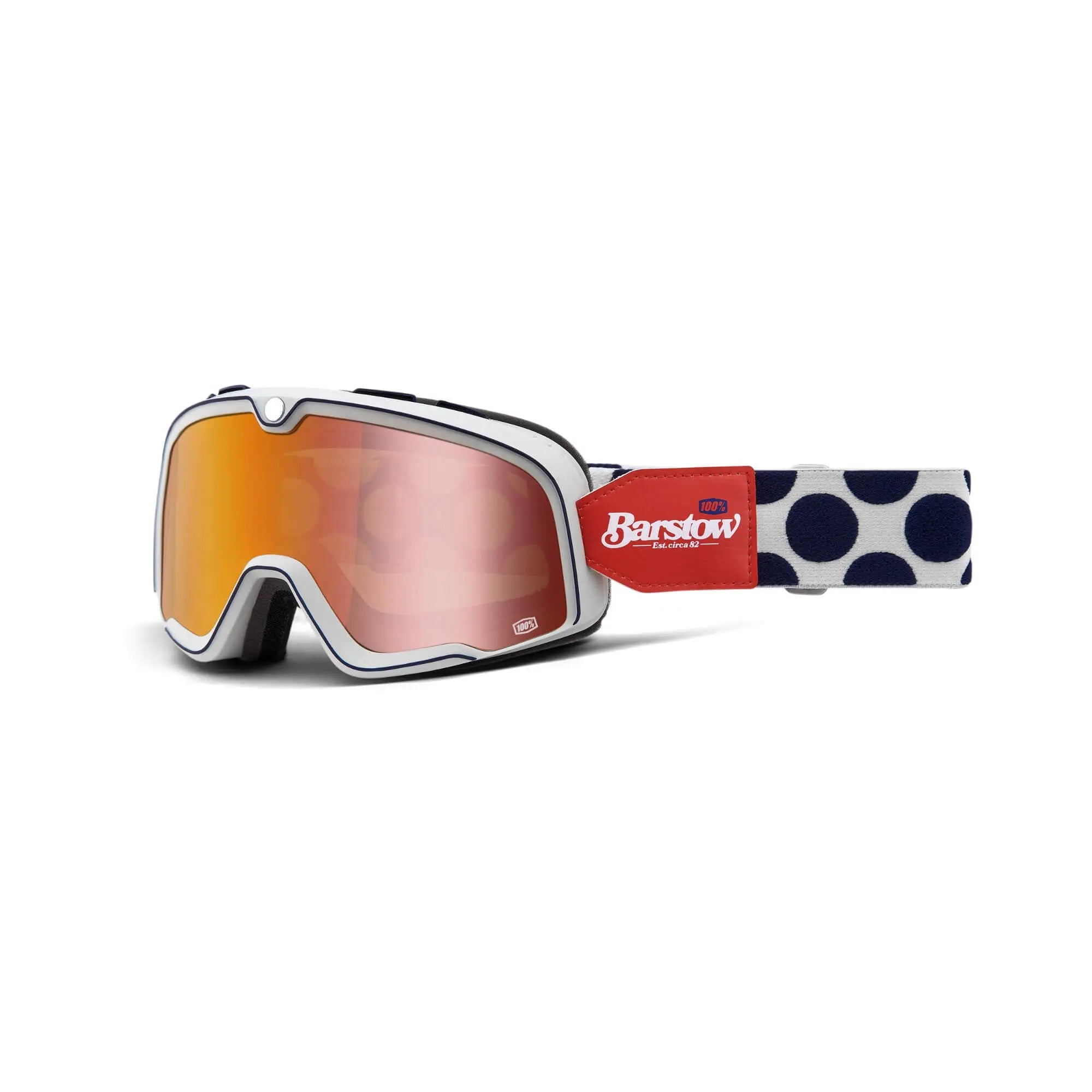 100% Barstow Goggle Hayworth / Flash Red Lens - FREE UK Shipping, FREE 365 Day Returns | Moto Central