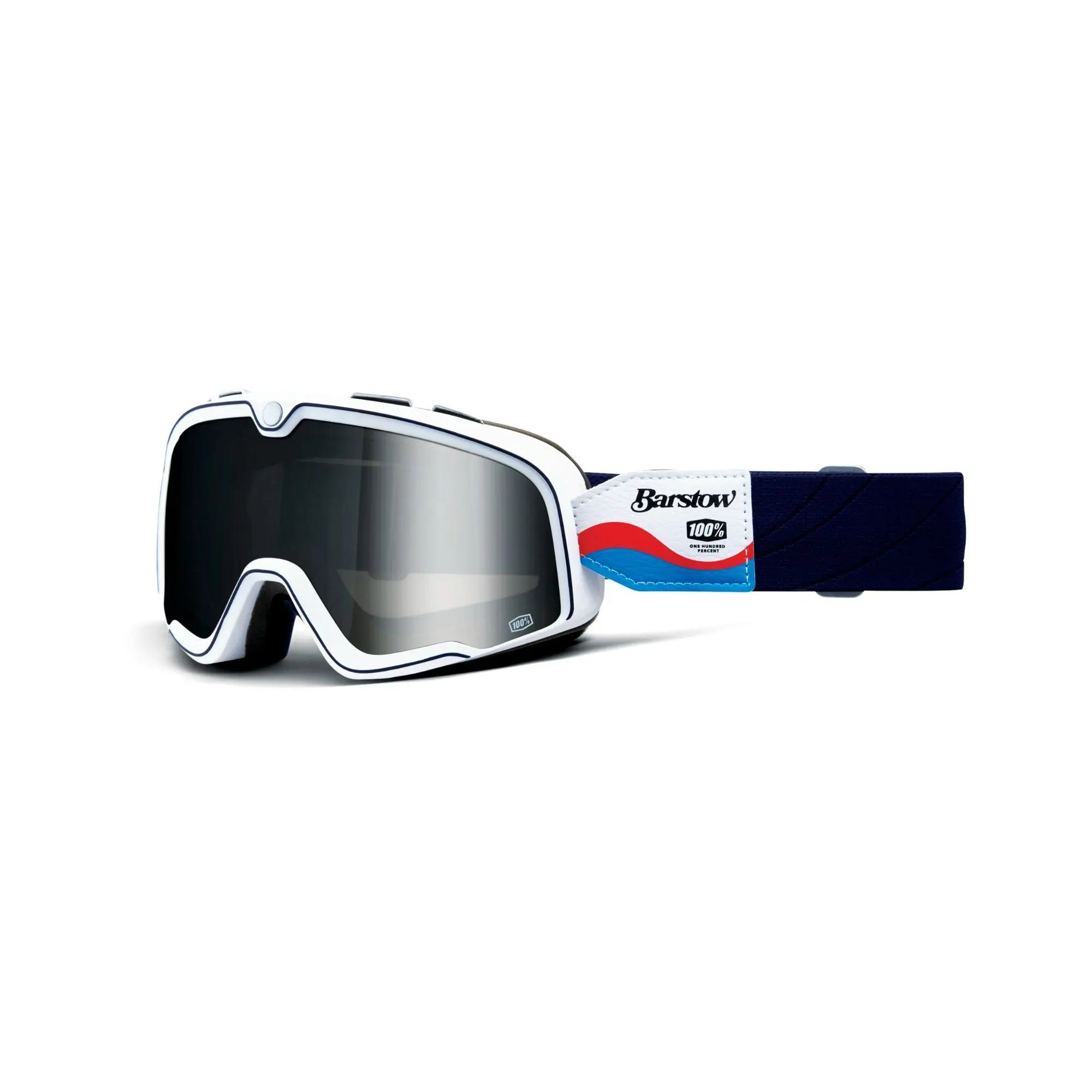 100% Barstow Goggle Lucien / Mirror Silver Lens - FREE UK Shipping, FREE 365 Day Returns | Moto Central