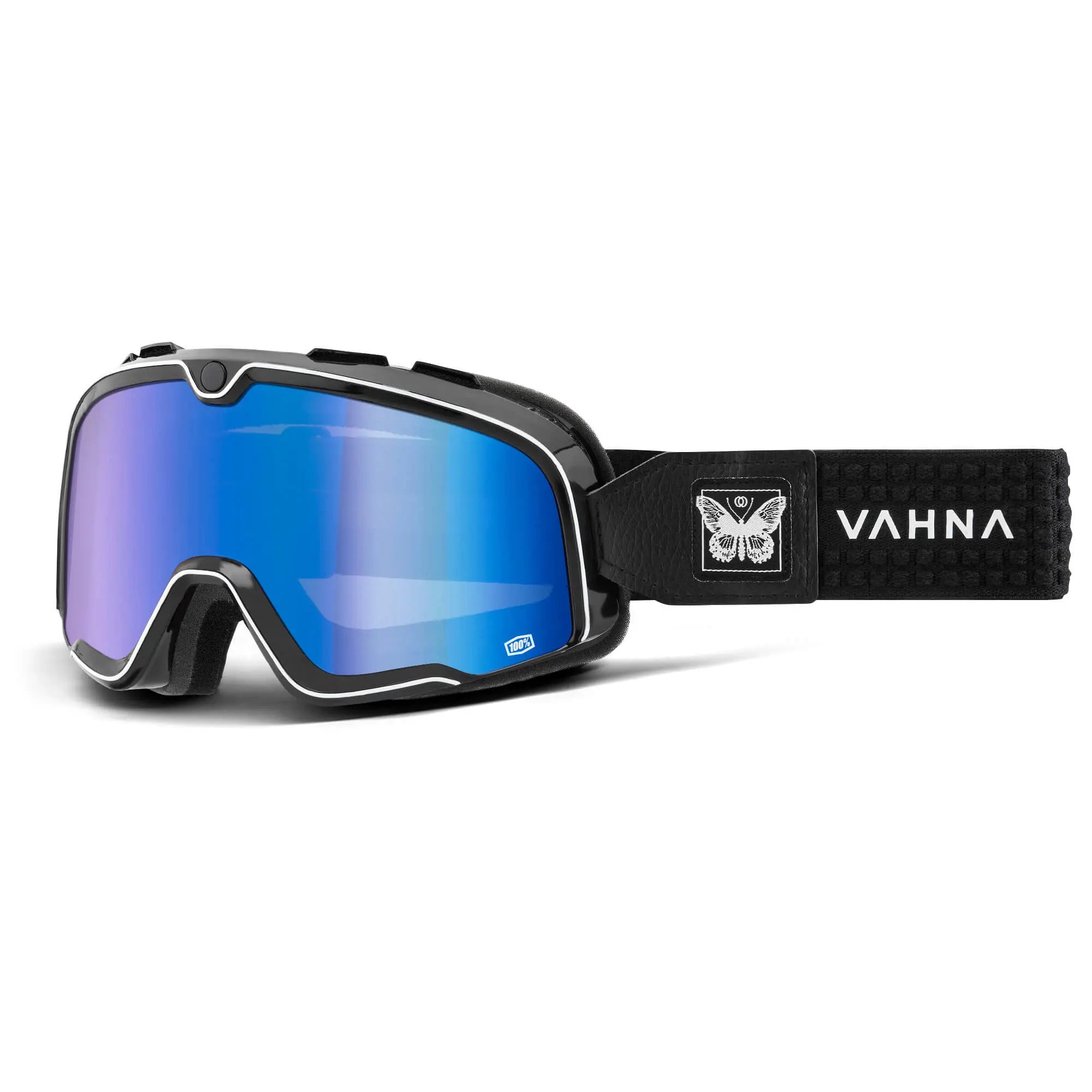 100% Barstow Goggle Vahna / Mirror Blue Lens - FREE UK Shipping, FREE 365 Day Returns | Moto Central