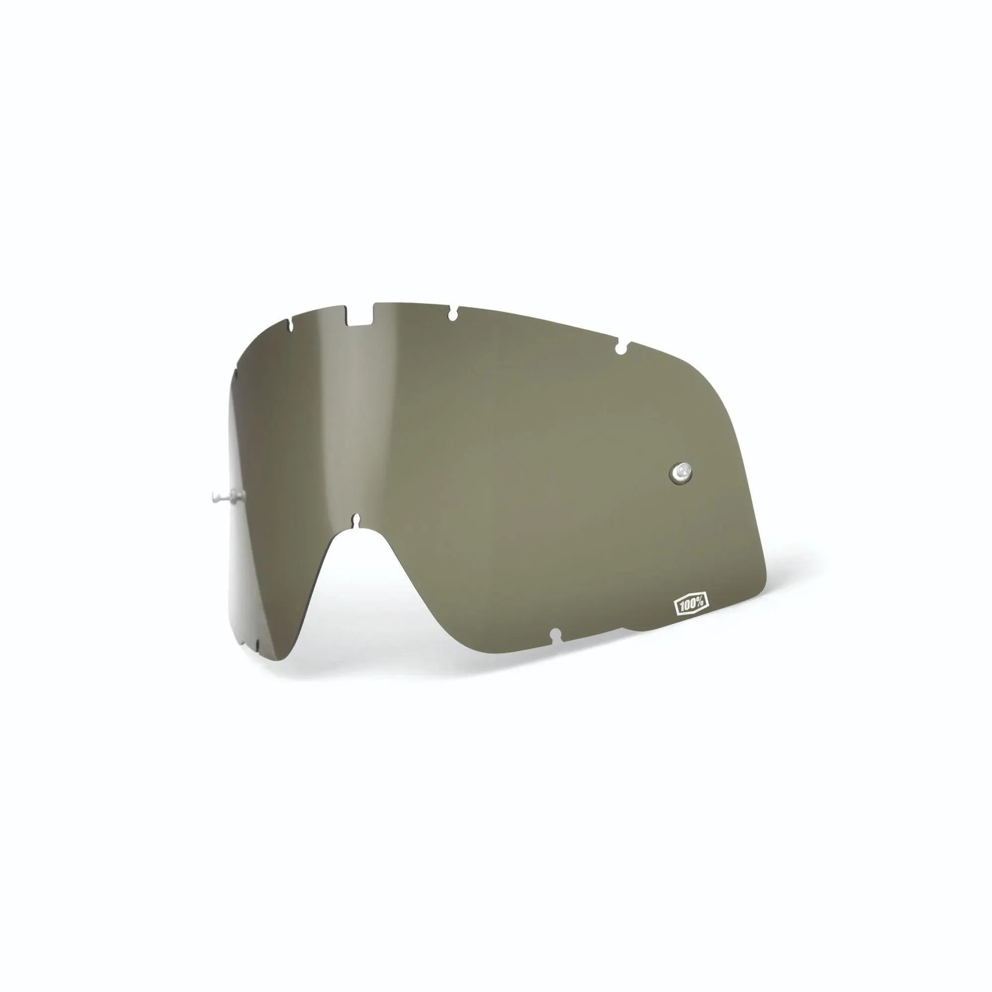 100% Barstow Replacement Dalloz Curved Lens Olive - FREE UK Shipping, FREE 365 Day Returns | Moto Central